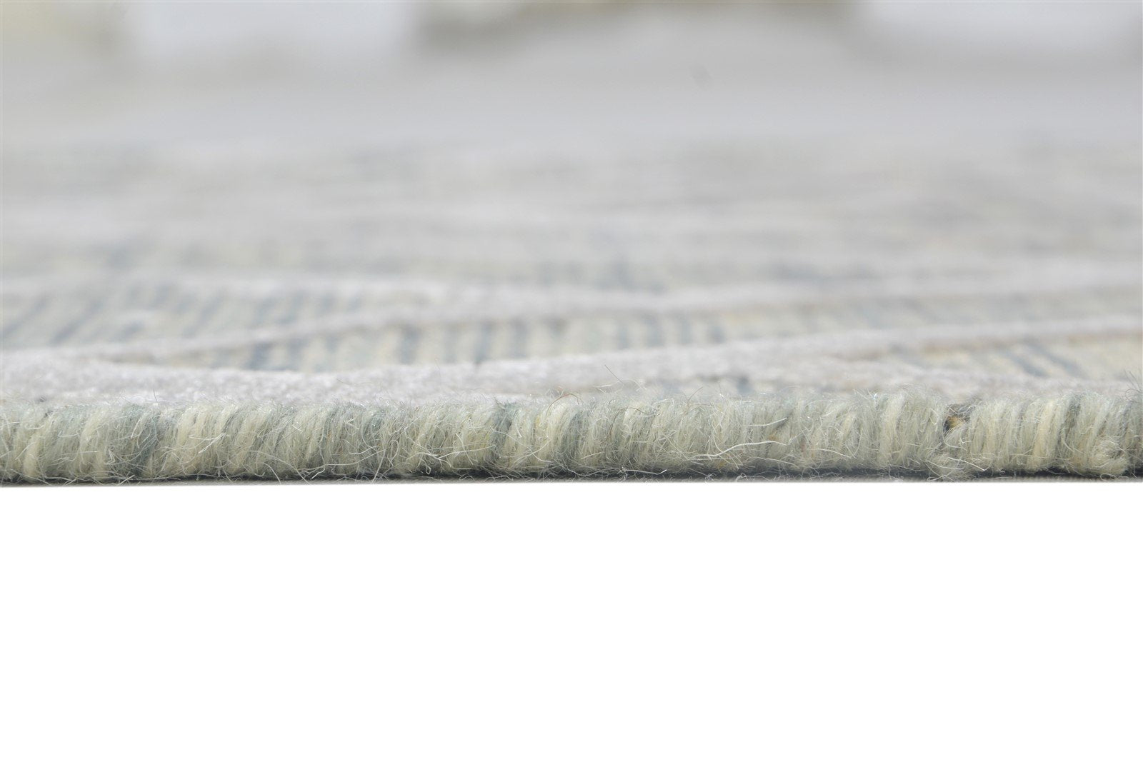 Leesa Wool Silk Sand Rug 2X8 Modern Jacquard Loom Scandinavian Geometric Runner   7864147345557