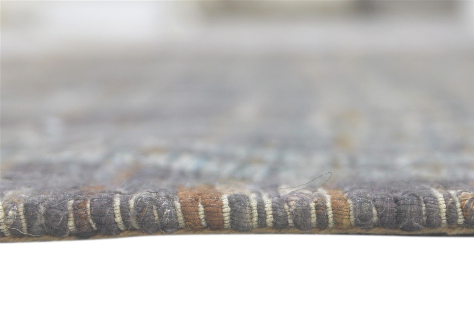 Leila Brown Silk Rug 5' X 8' Modern Jacquard Loom Moroccan Trellis   7860700741781