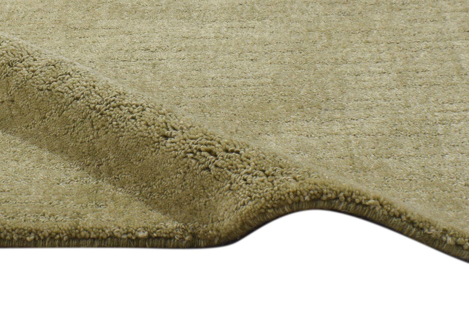 Liva 2' X 2' Rug Wool Green Modern Handloom Scandinavian Solid   7864125751445