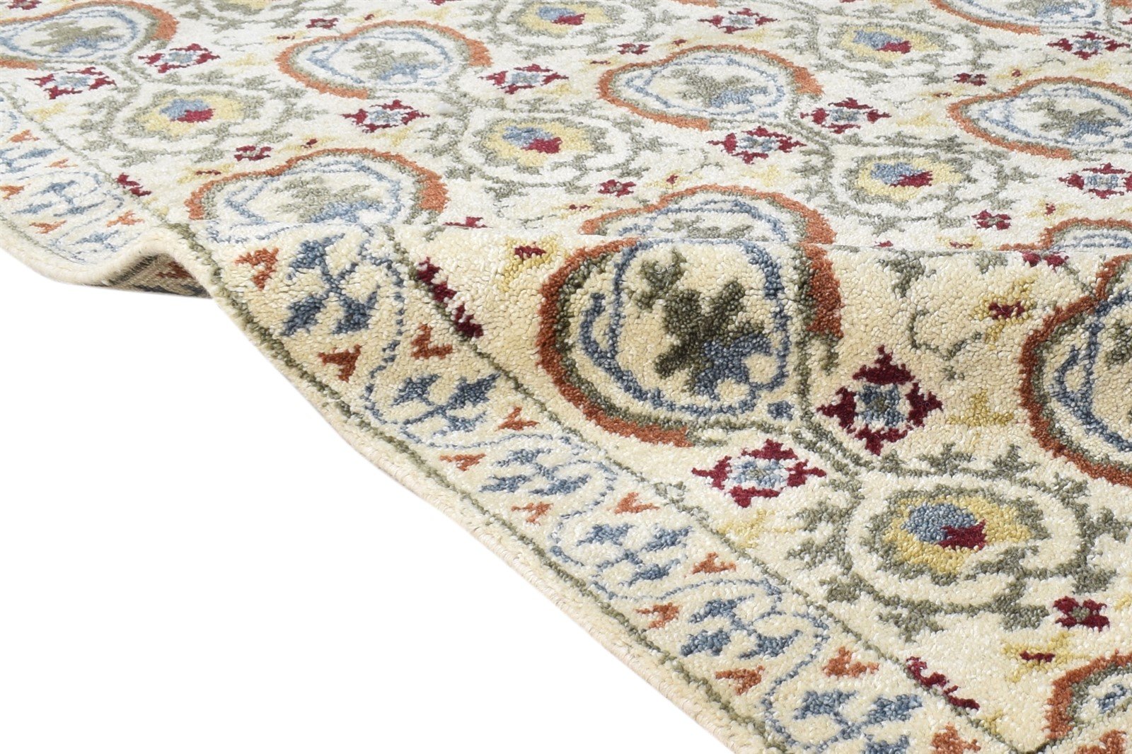 Lorene 4' X 6' Rug Wool Beige Persian Hand Knotted Kashan Oriental   7865114919061