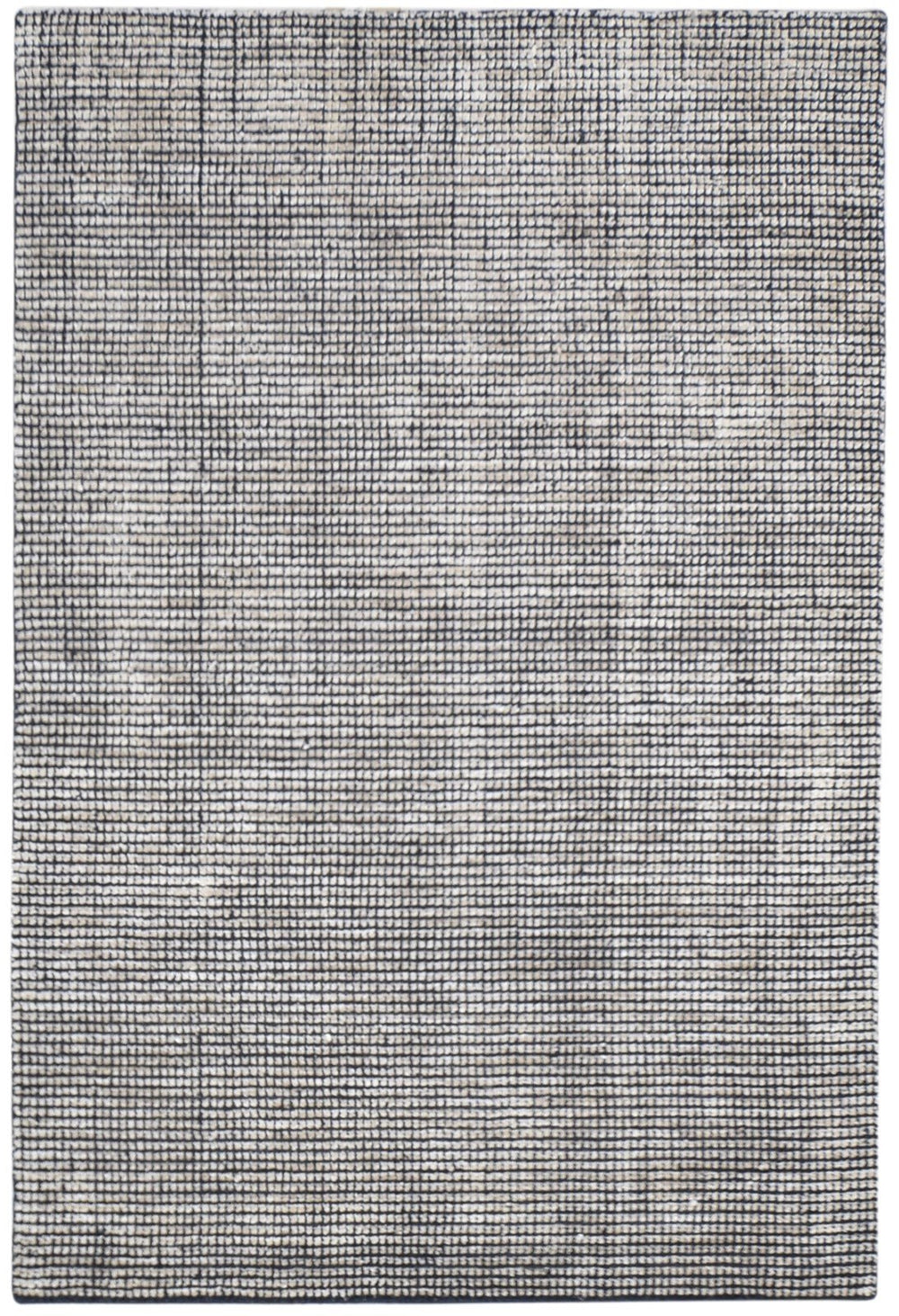 Handloom Charcoal Wool / Silk Rug 4X6 Modern Scandinavian Solid Room S