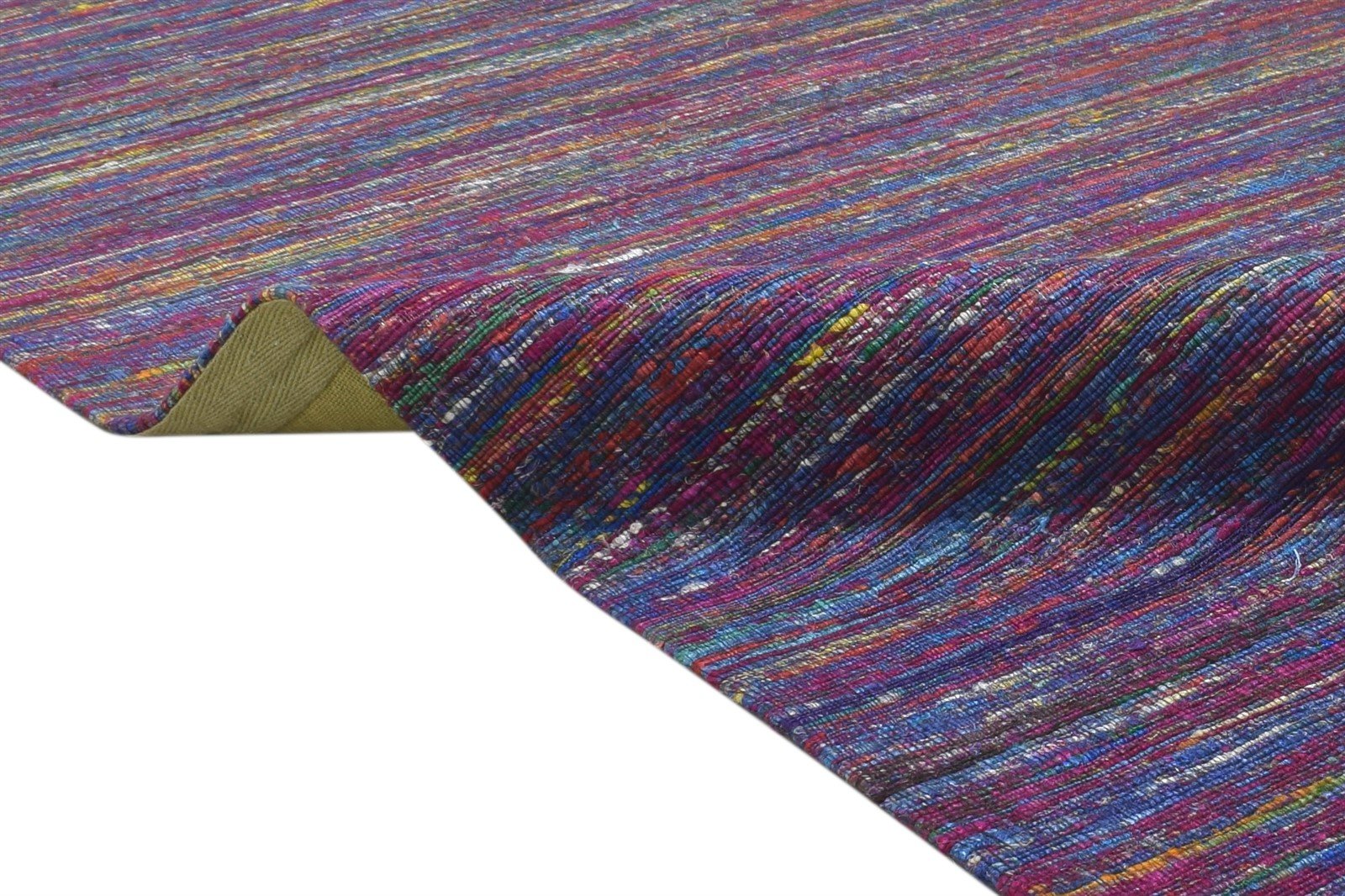 Lynda 5' X 8' Rug Silk Purple Modern Hand Woven Bohemian Striped   7864660721813