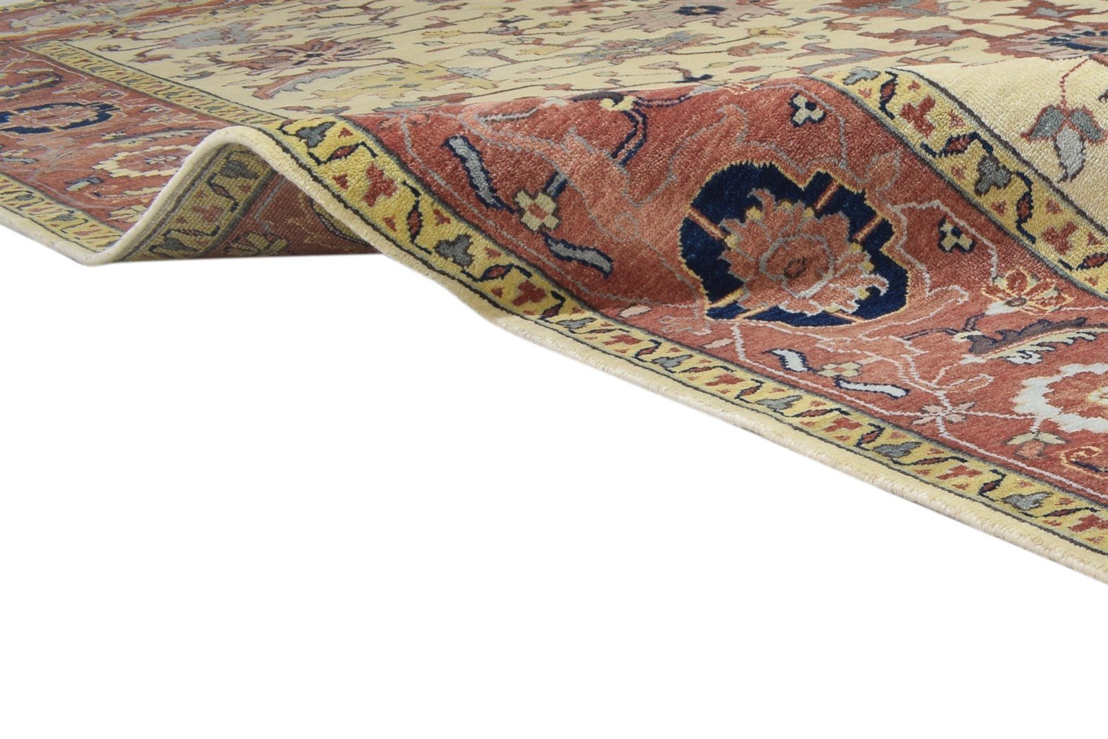 Margaretha Sage Wool Rug 9' X 12' Persian Hand Knotted Mughal Oriental   7864200888469