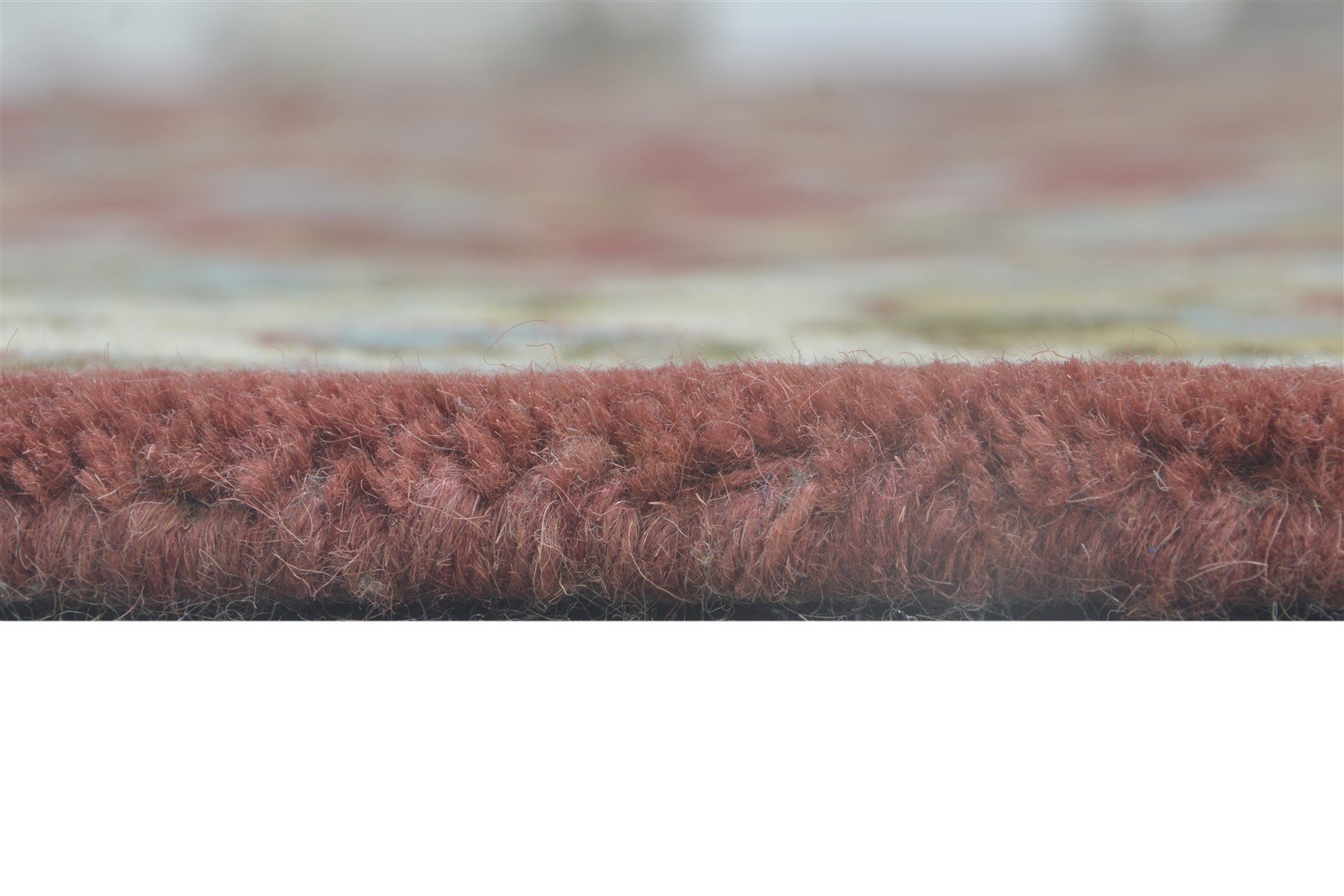 Marja Wool Red Rug 8' X 8' Persian Hand Tufted Kashan Oriental Round   7864860410005