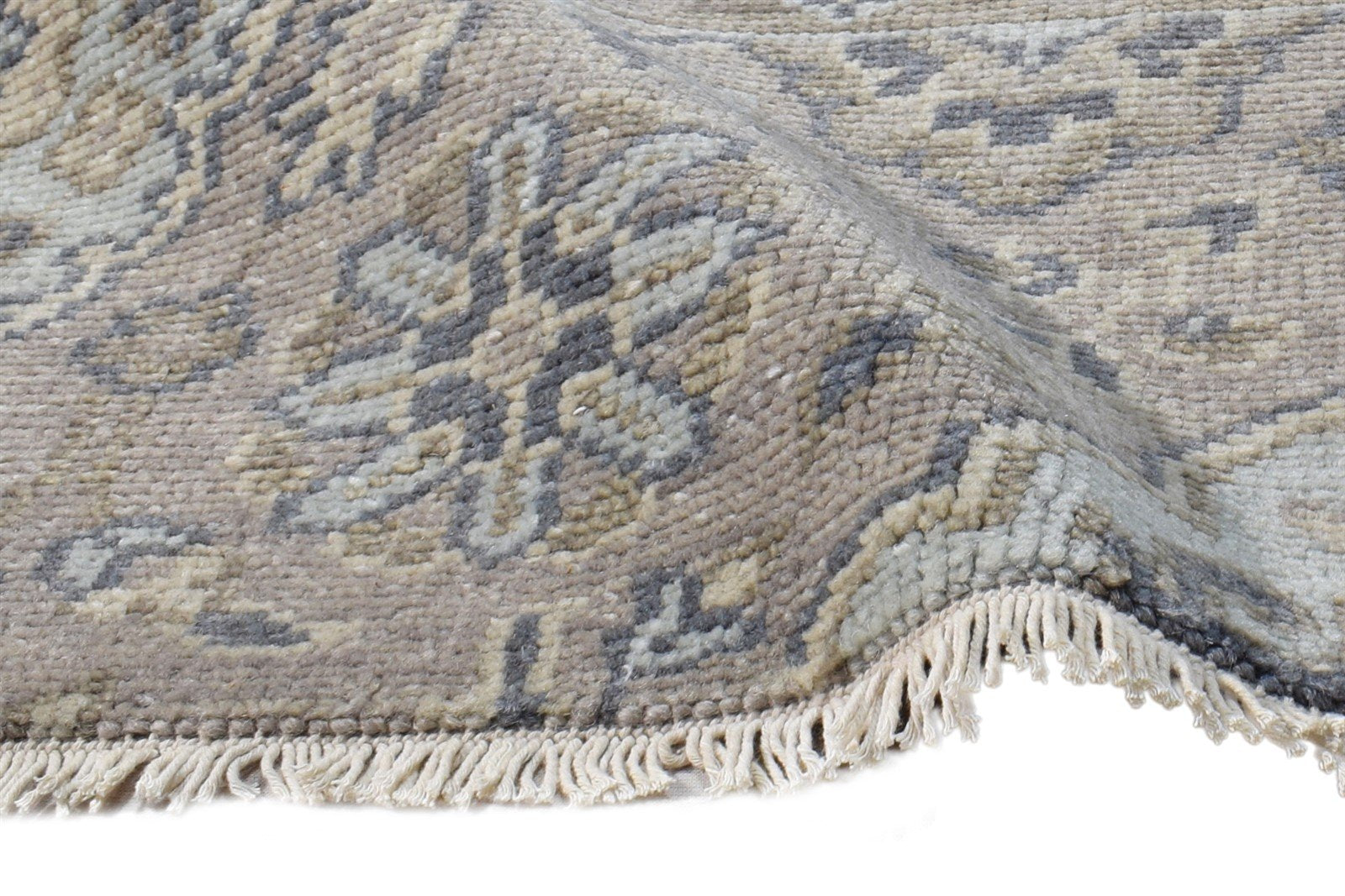 Mavis Hand Knotted Brown Wool Rug 2' X 2' Persian Oushak Oriental   7865158140053