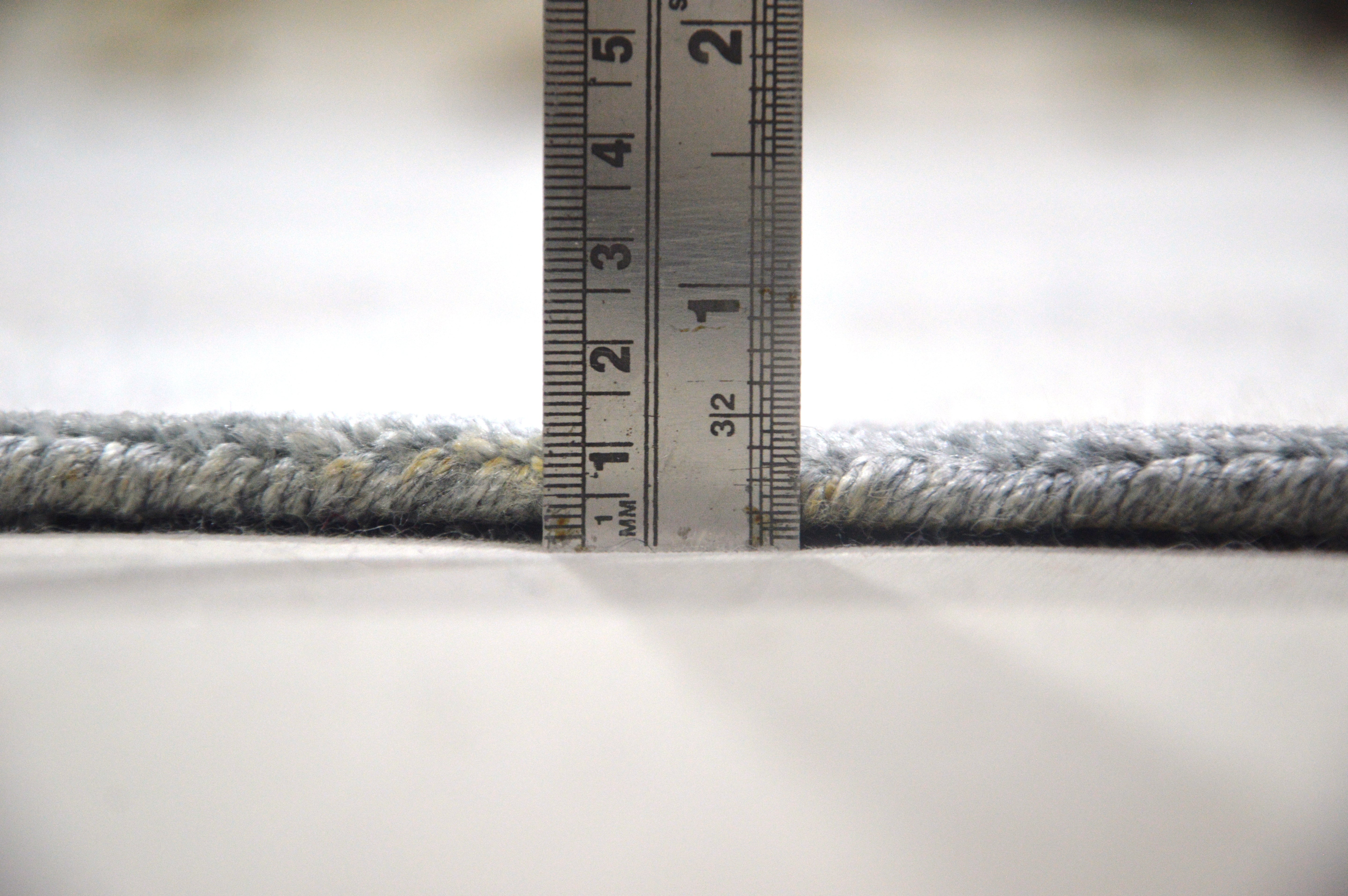 Merrin Handmade Abstract Loom Knotted Silk Like Wool Visose Blue Rug   8921093308565