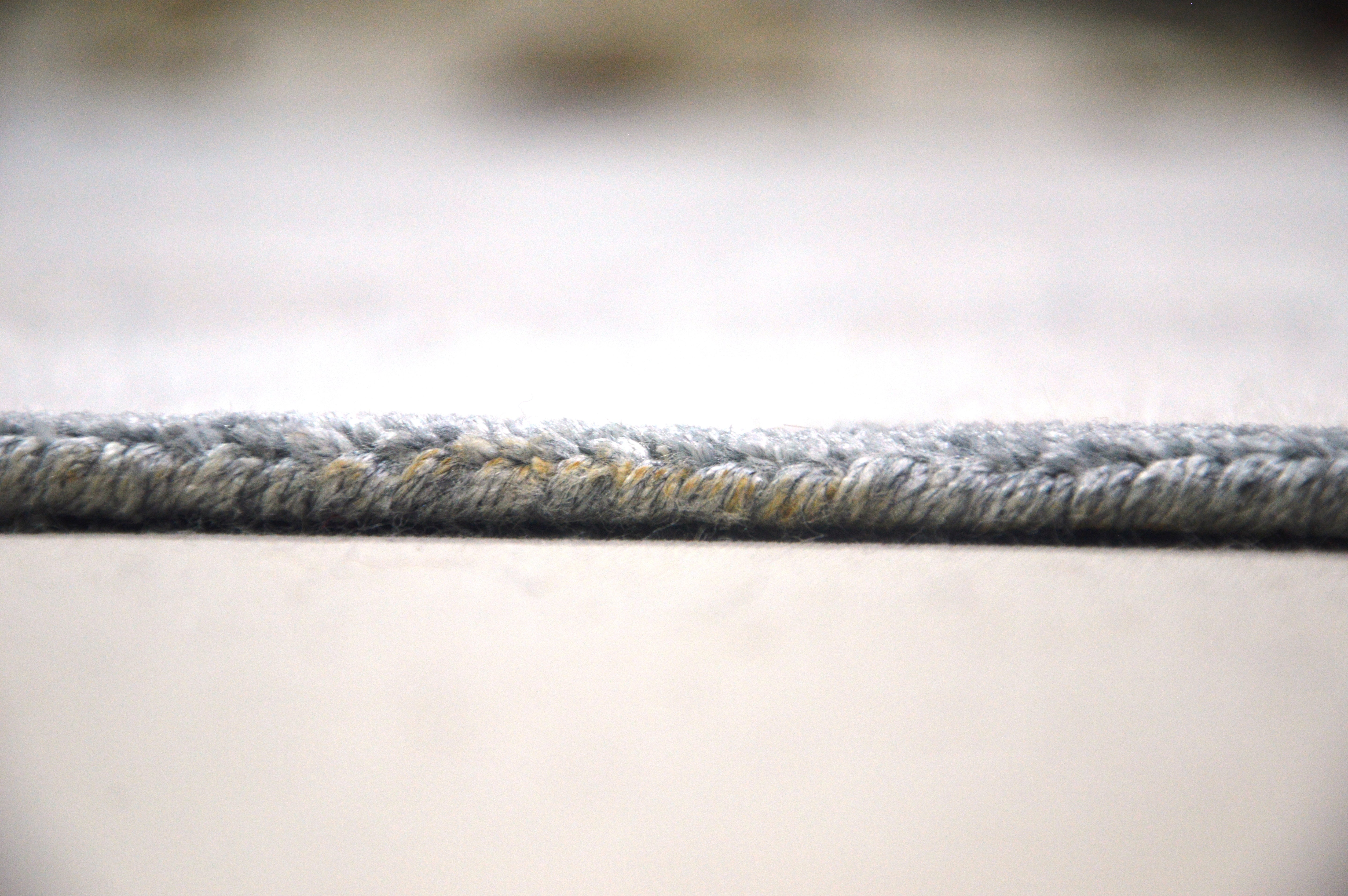 Merrin Handmade Abstract Loom Knotted Silk Like Wool Visose Blue Rug   8921093308565