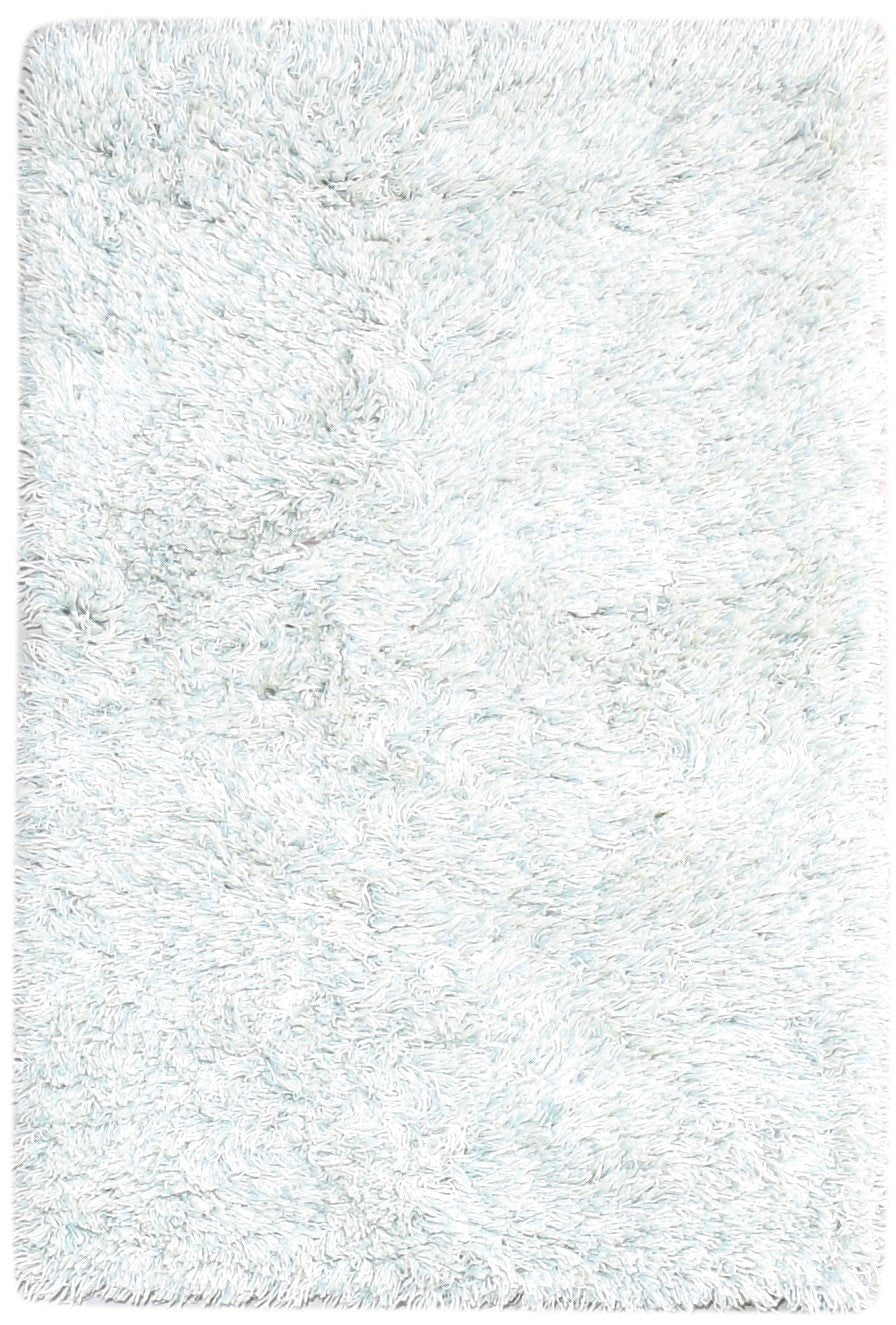 Wool / Silk Silver Rug 3' X 4' Shag Hand Woven Scandinavian Solid Smal