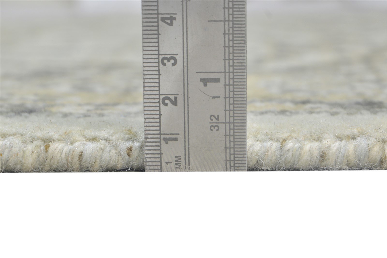 Minne Jacquard Loom Cream Wool Silk Rug 5X8 Modern Oushak Oriental   7864145281173