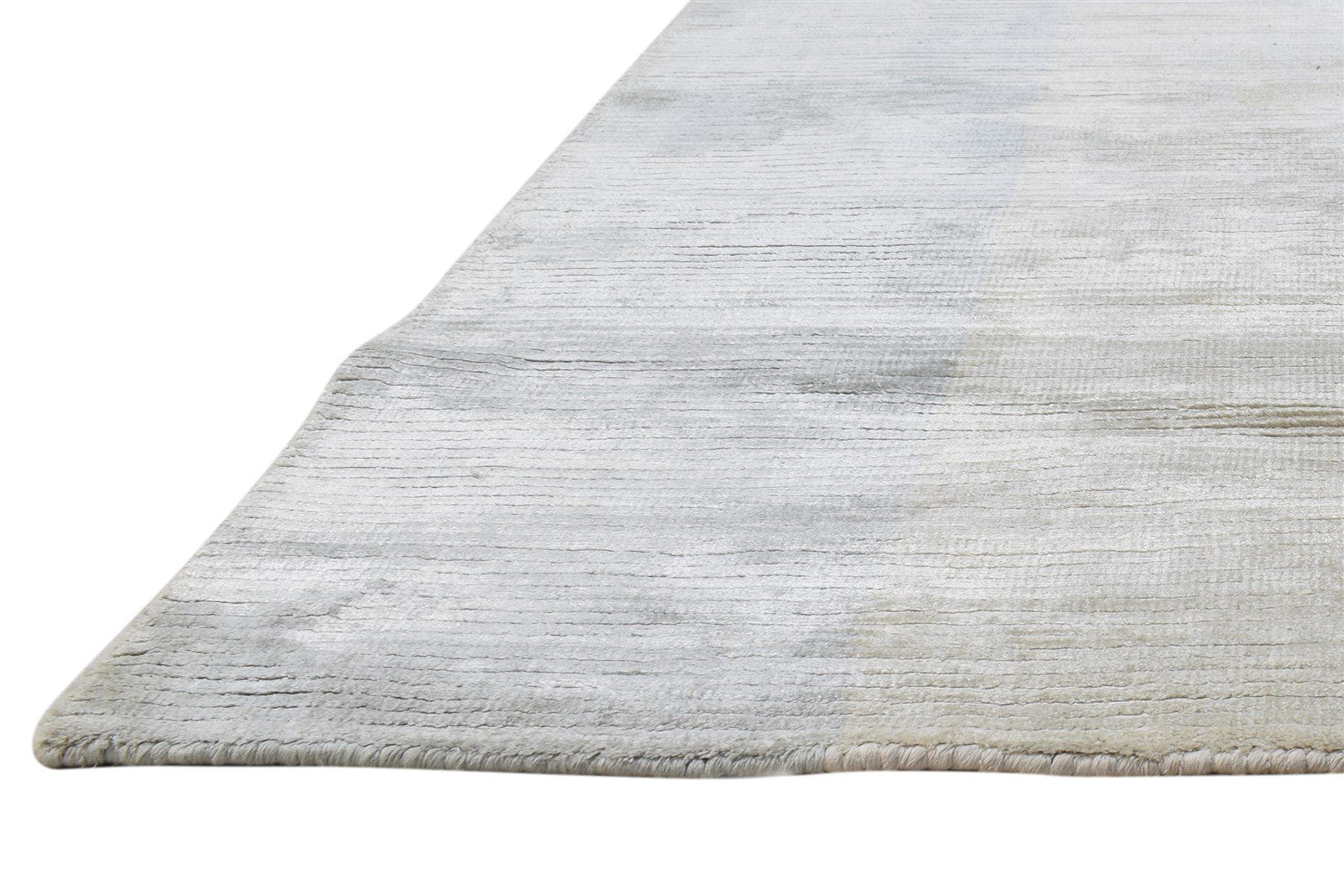Multi Color Silk Rug 5' X 6' Modern Handloom Bohemian Striped Room Size Carpet   7864443207829