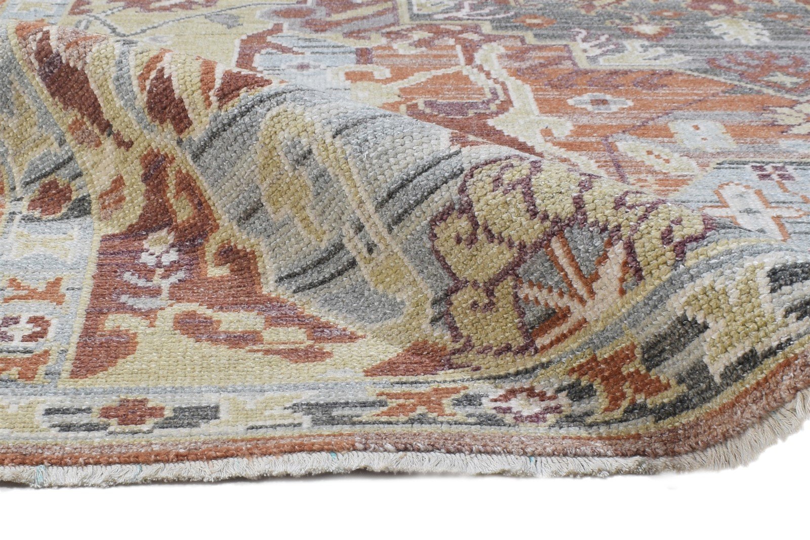 Rhetta Multi Color Silk Rug 6X9 Persian Hand Knotted Kazak Oriental   7864798085269