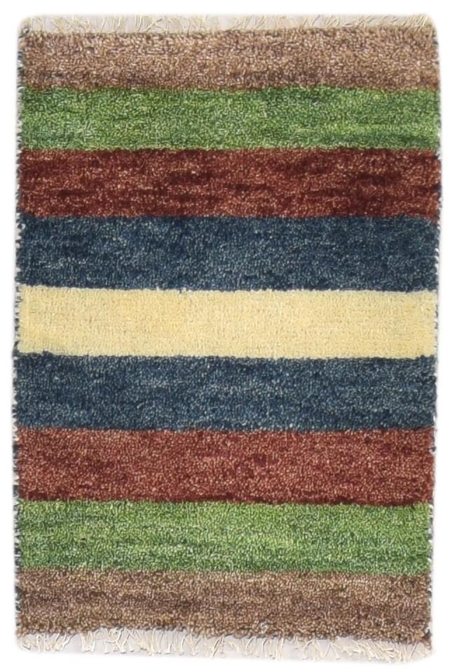 Multi Color Wool Rug 1X2 Persian Hand Knotted Gabbeh Southwestern Small Carpet   7864204296341