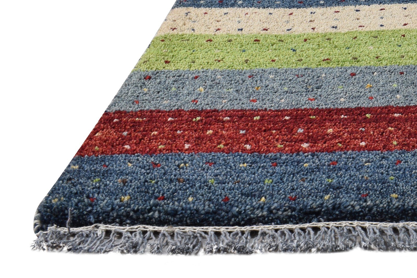 Multi Color Wool Rug 1X2 Persian Hand Knotted Southwestern Tribal Small Carpet   7865181077653