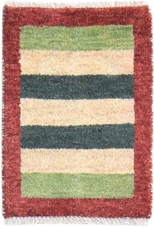 Gerianna Multi Color Wool Rug 1X2 Southwestern Hand Knotted Gabbeh Striped   7865089720469