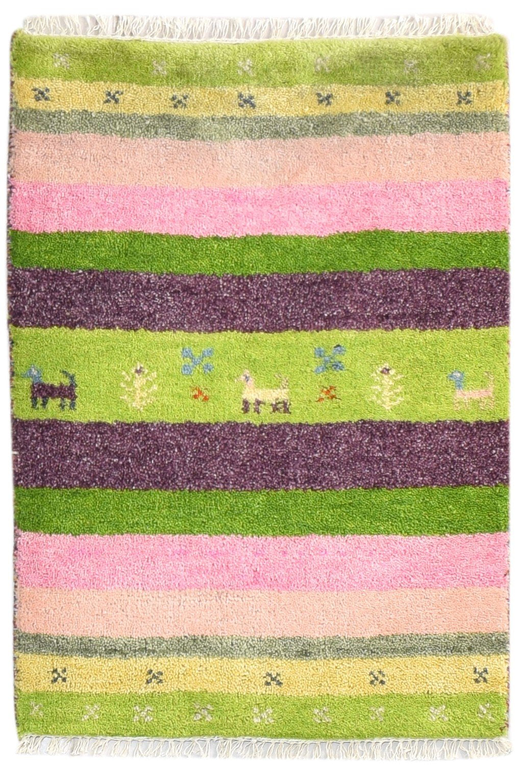Multi Color Wool Rug 2X3 Tribal Hand Knotted Gabbeh Southwestern Small Carpet   7864510546069