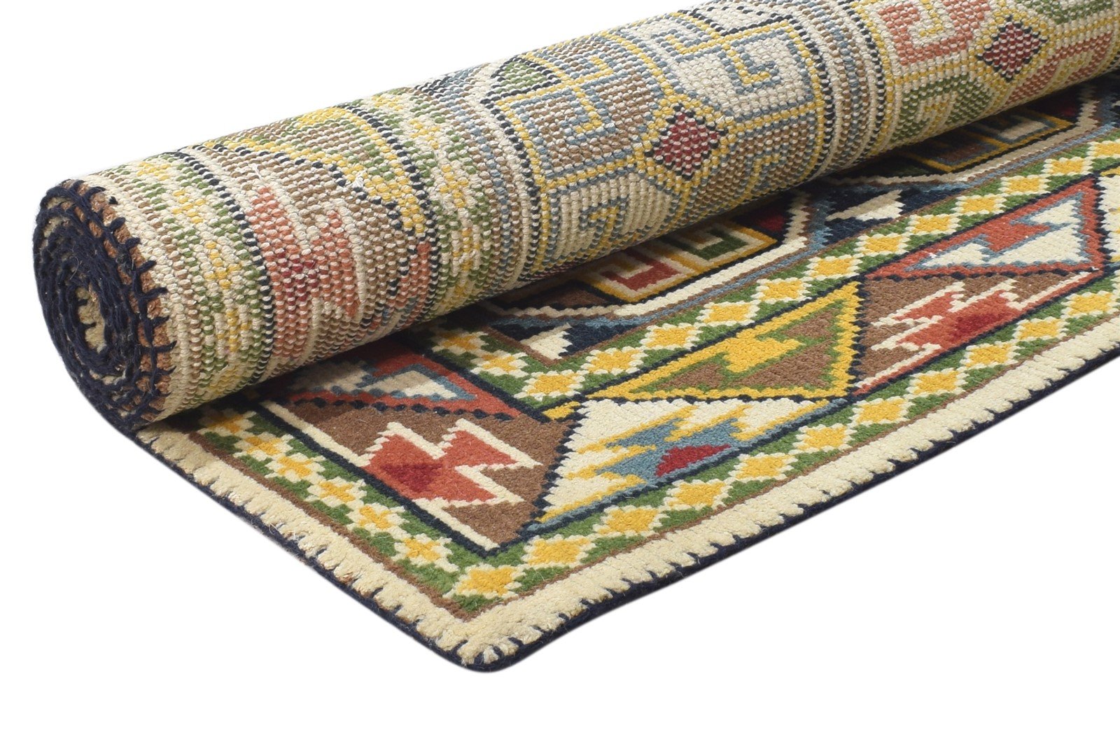 Sabina Multi Color Wool Rug 5X6 Persian Hand Knotted Southwestern Tribal   7864868438165