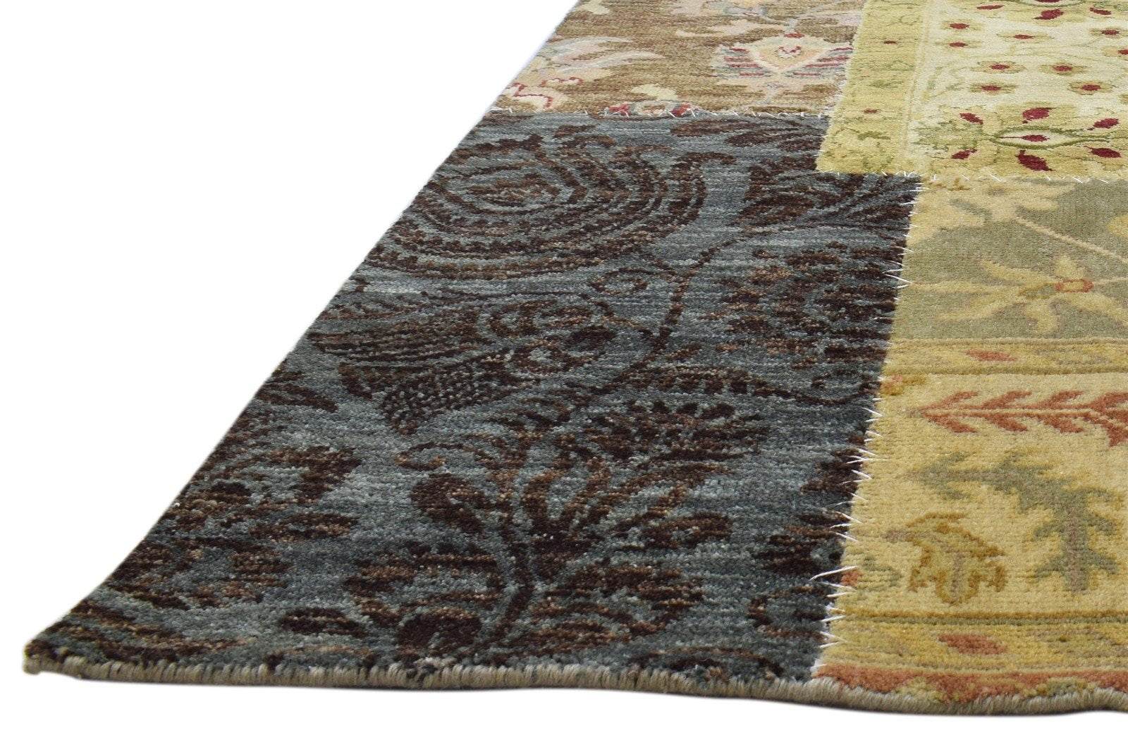 Multi Color Wool Rug 8X10 Persian Hand Knotted Oriental Patchwork Large Carpet   7860695302293