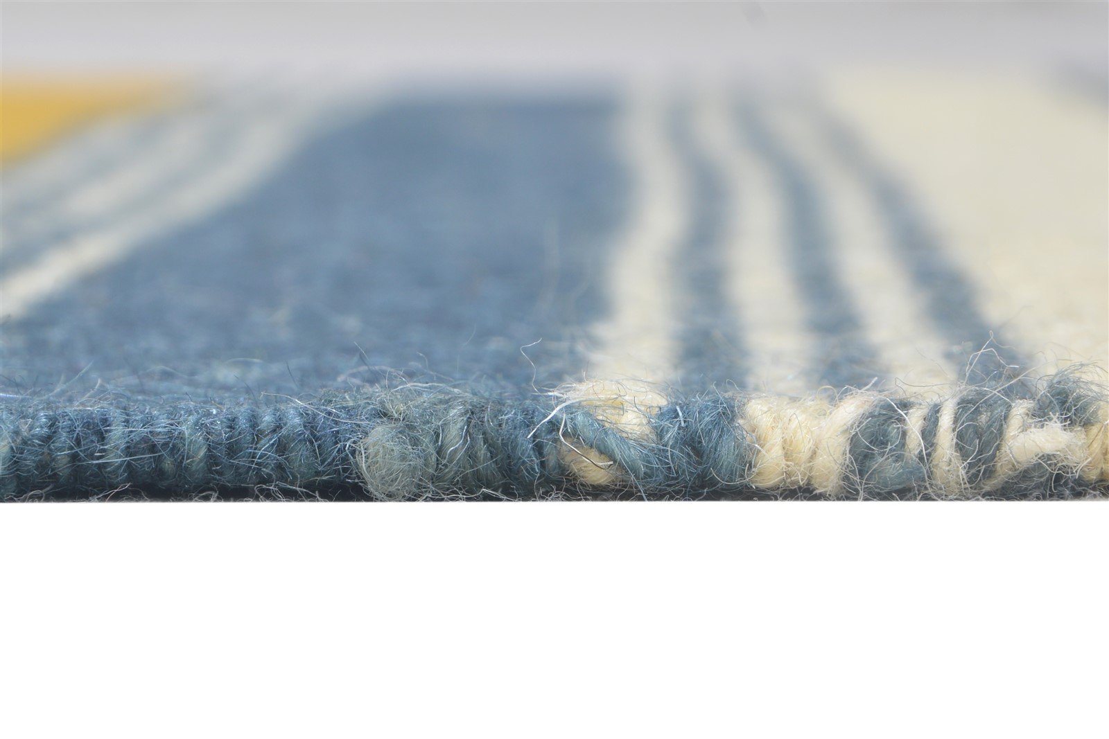 Dollie Multi Wool Rug 3' X 5' Modern Dhurrie French Striped   7864985485461