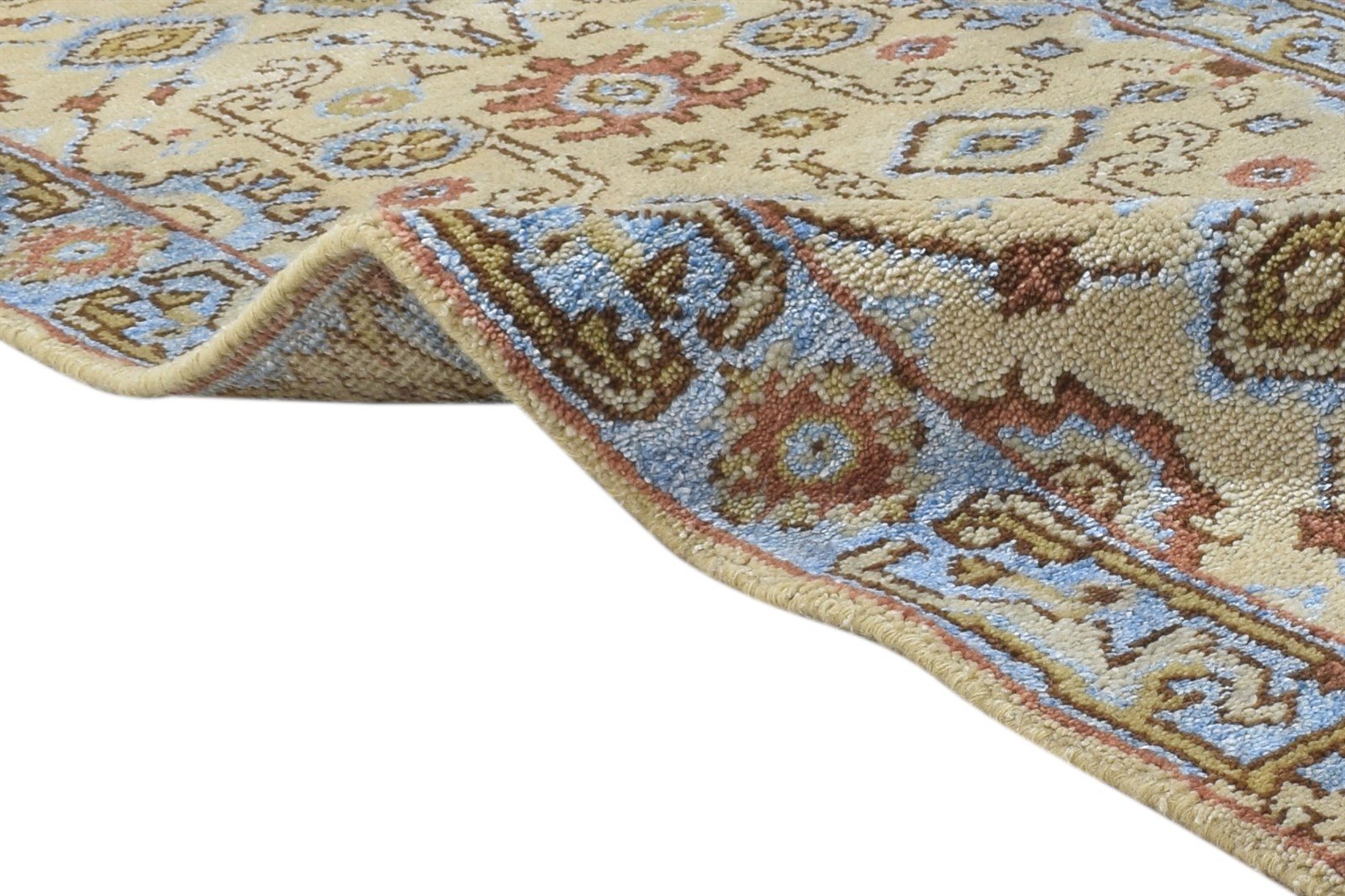 Myrtia Wool Beige Rug 2'6 X 8' Persian Hand Knotted Oushak Oriental Runner   7864830689429
