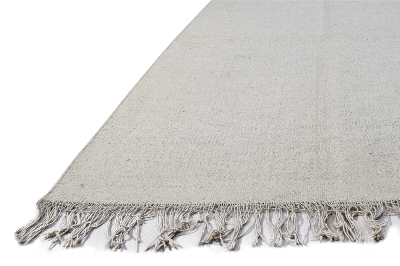 Off-White Wool Rug 3' X 5' Modern Dhurrie Scandinavian Solid Room Size Carpet   7865198411925