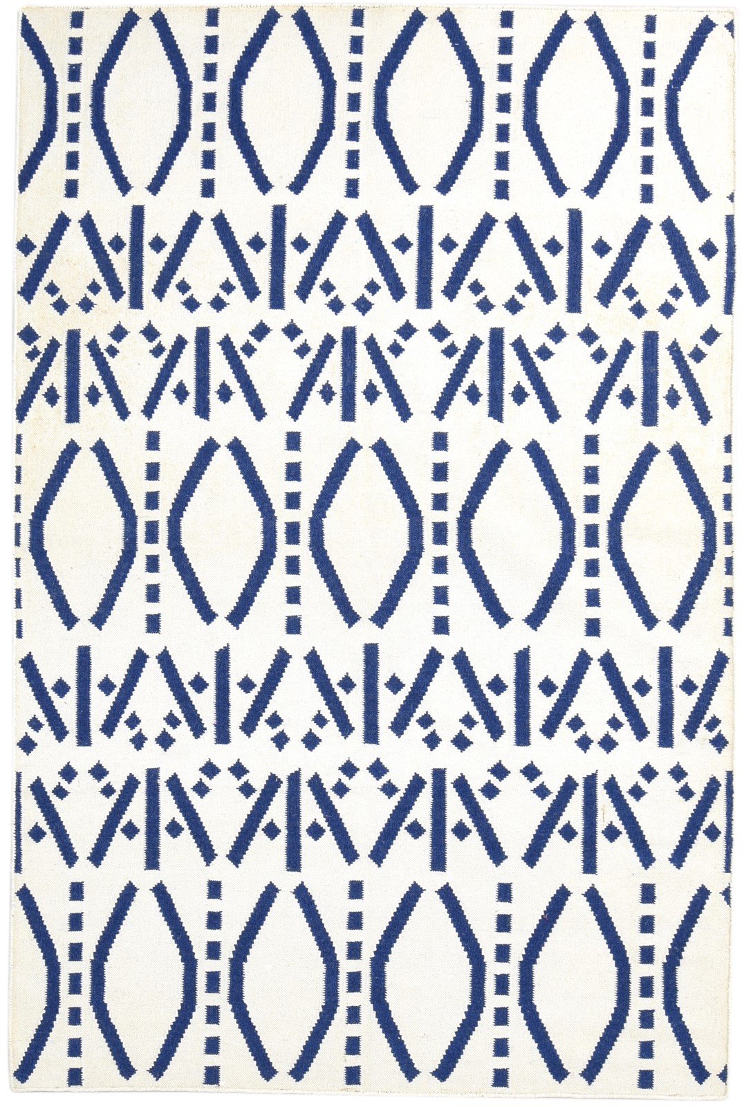 Off-White Wool Rug 5' X 8' Modern Dhurrie Scandinavian Nordic Room Size Carpet   7865020285077