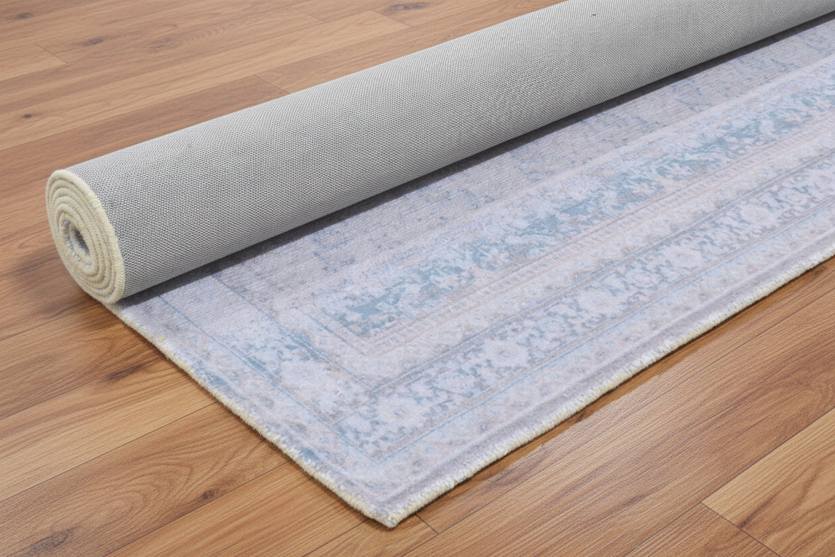 Ojark Vintage Style Handmade Blue Area Rug – Classic Traditional Decorative Style
