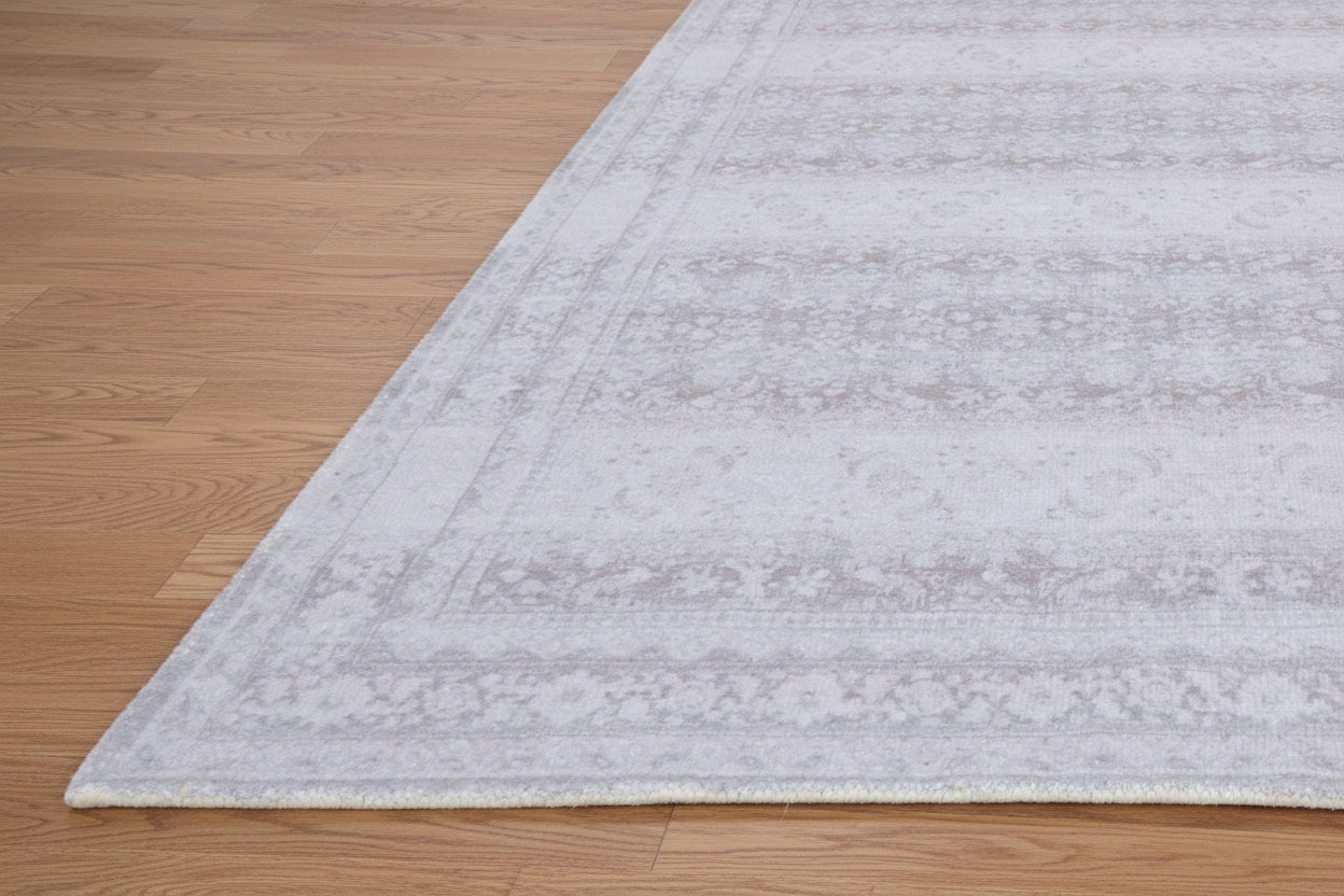 Ojark Vintage Style Handmade Gray Area Rug – Classic Traditional Decorative Style   9121476149397