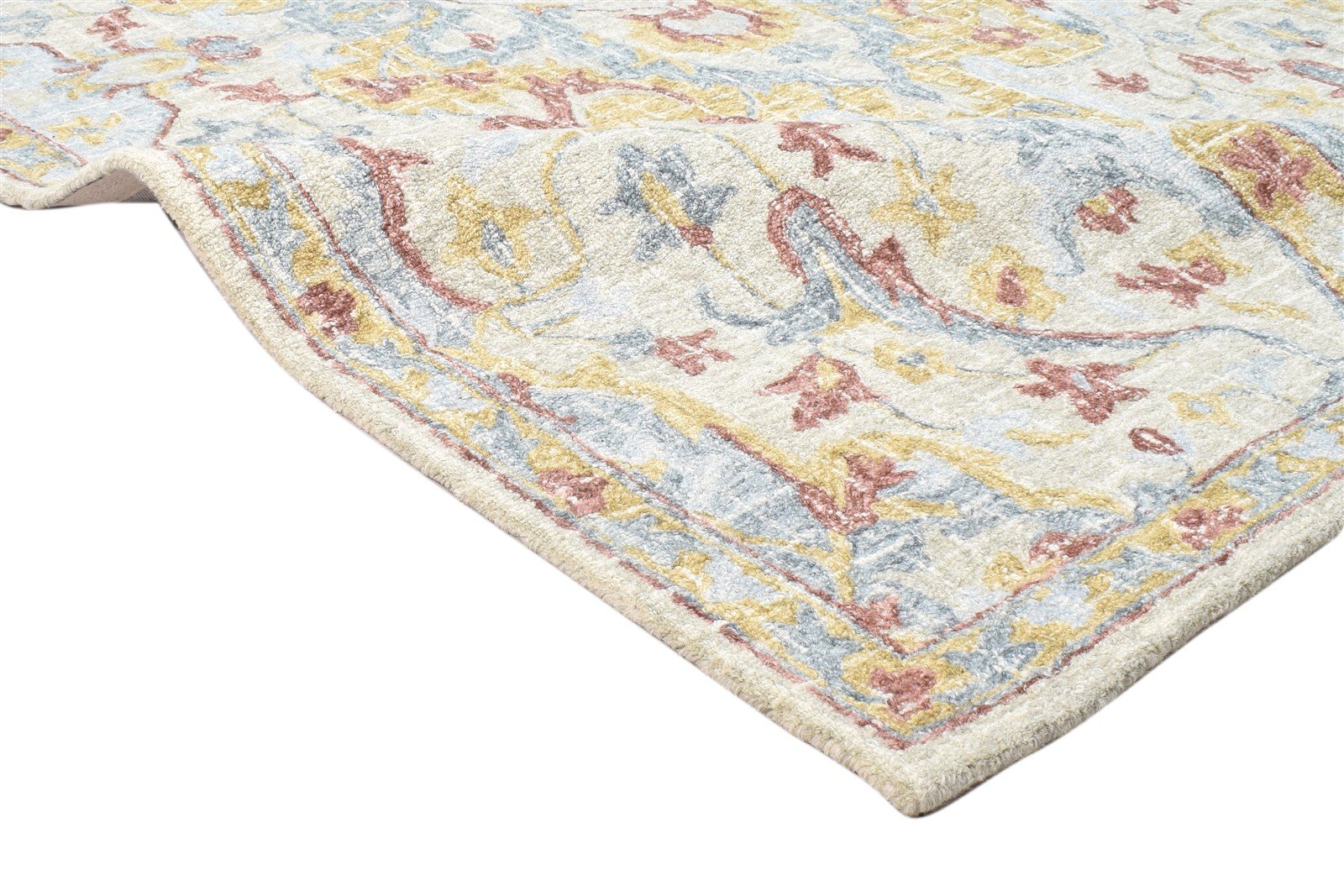 Ondrea Grey Wool Rug 5' X 8' Modern Hand Tufted Kazak Grid   7864093048981