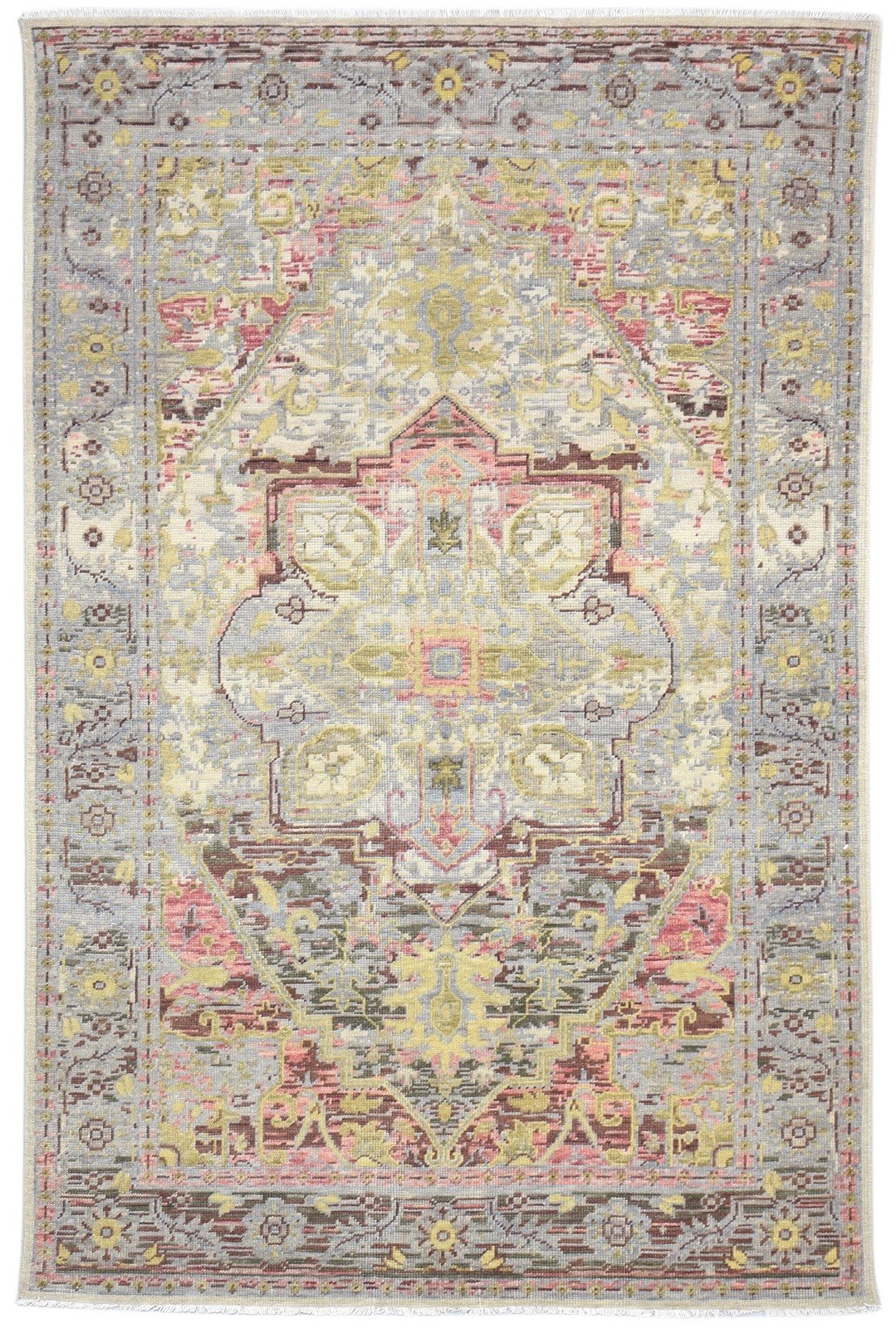 Pansie 6X9 Rug Wool Colorful Persian Hand Knotted Heriz-Indian Oriental   7864103862421