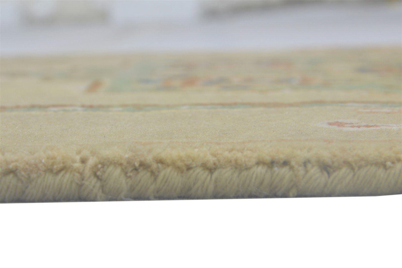 Pegeen Hand Knotted Beige Wool / Silk Rug 2'6"x12 Persian Oushak Oriental Runner   7864089018517