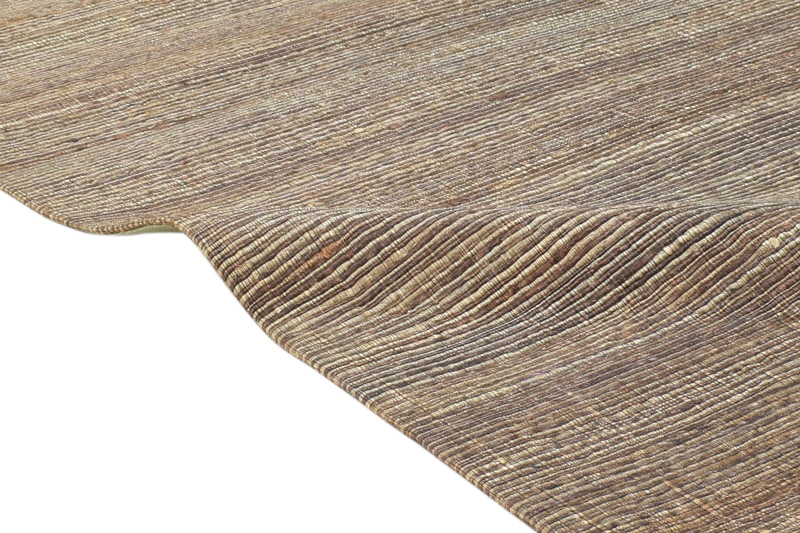 Perrine Brown Jacquard Rug 5X8 Modern Jacquard Loom Scandinavian Solid   7864475943061