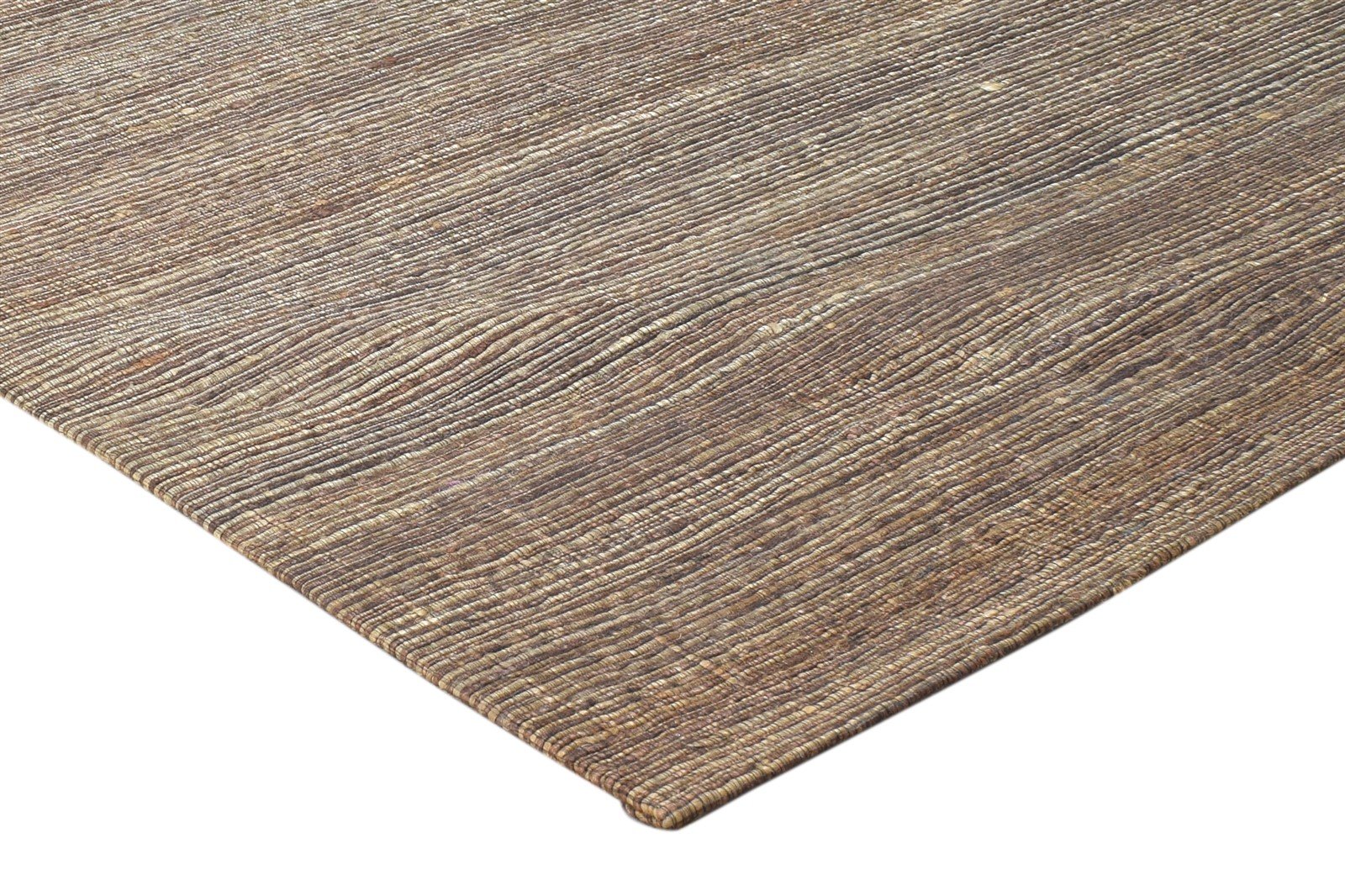 Perrine Brown Jacquard Rug 5X8 Modern Jacquard Loom Scandinavian Solid   7864475943061