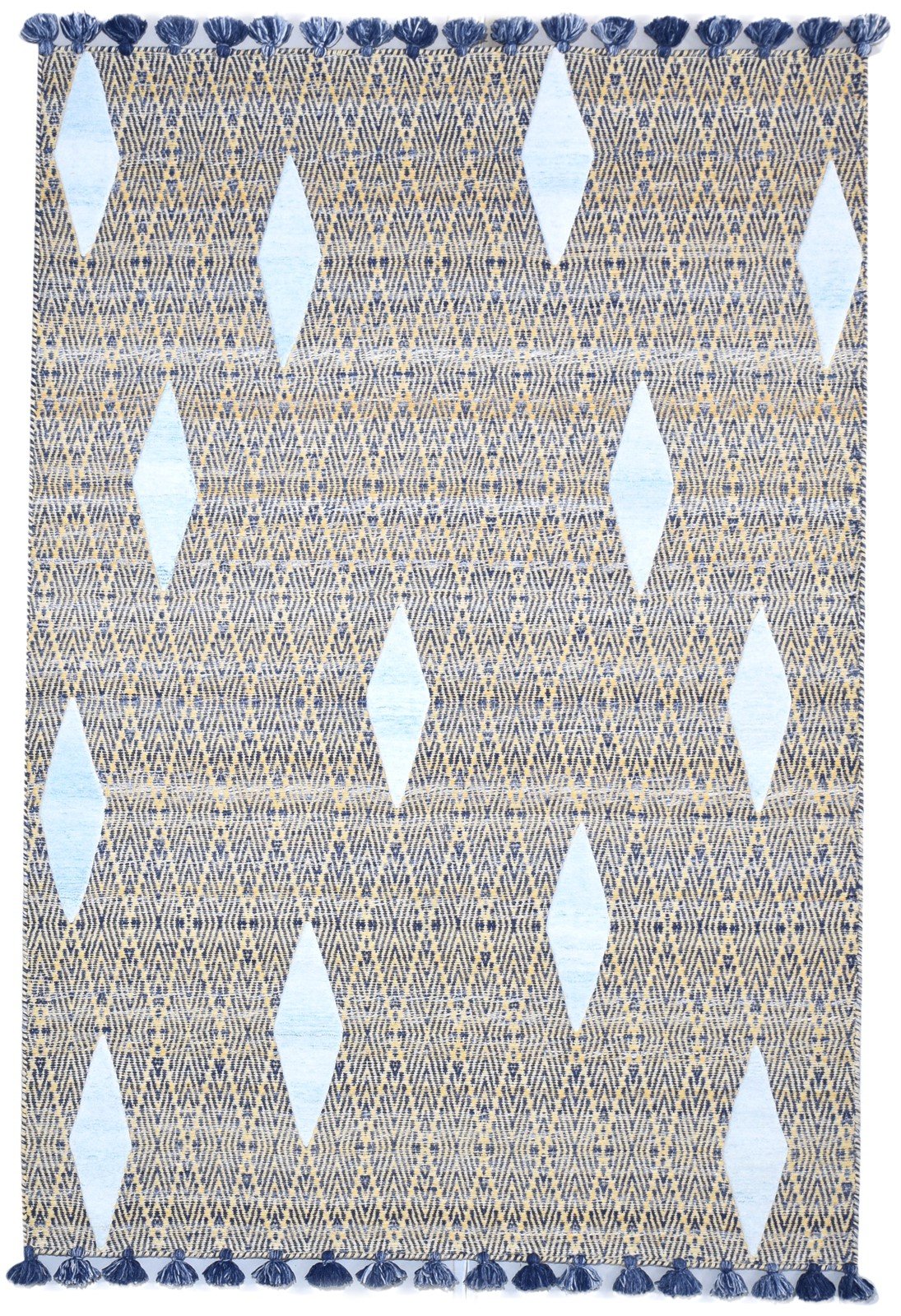 Pet Yarn Brown Rug 5X8 Modern Jacquard Loom Moroccan Diamond Room Size Carpet   7864164974741