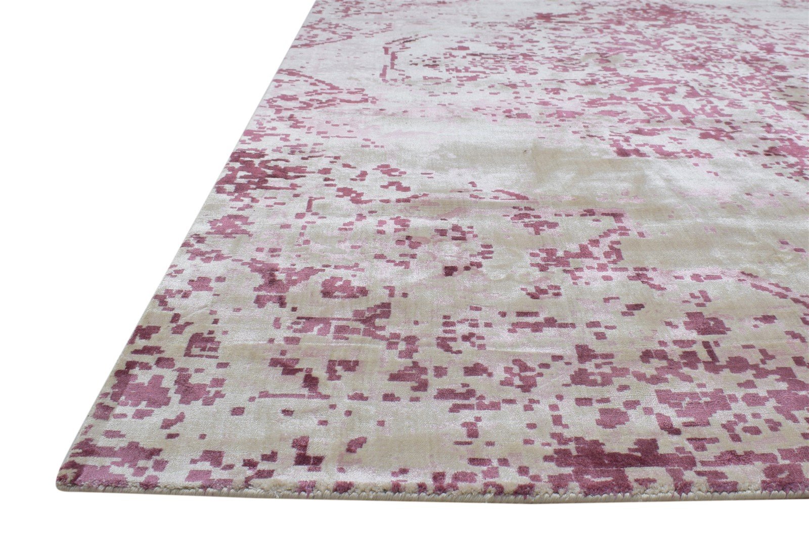 Purple Silk Rug 6' X 9' Modern Handloom Indian Abstract Room Size Carpet   7864313708693