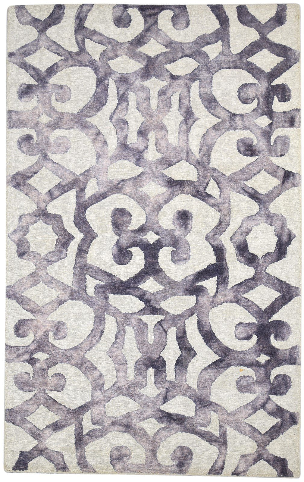 Carlene Purple Wool Rug 5' X 8' Modern Hand Tufted Indian Abstract   7864275173525