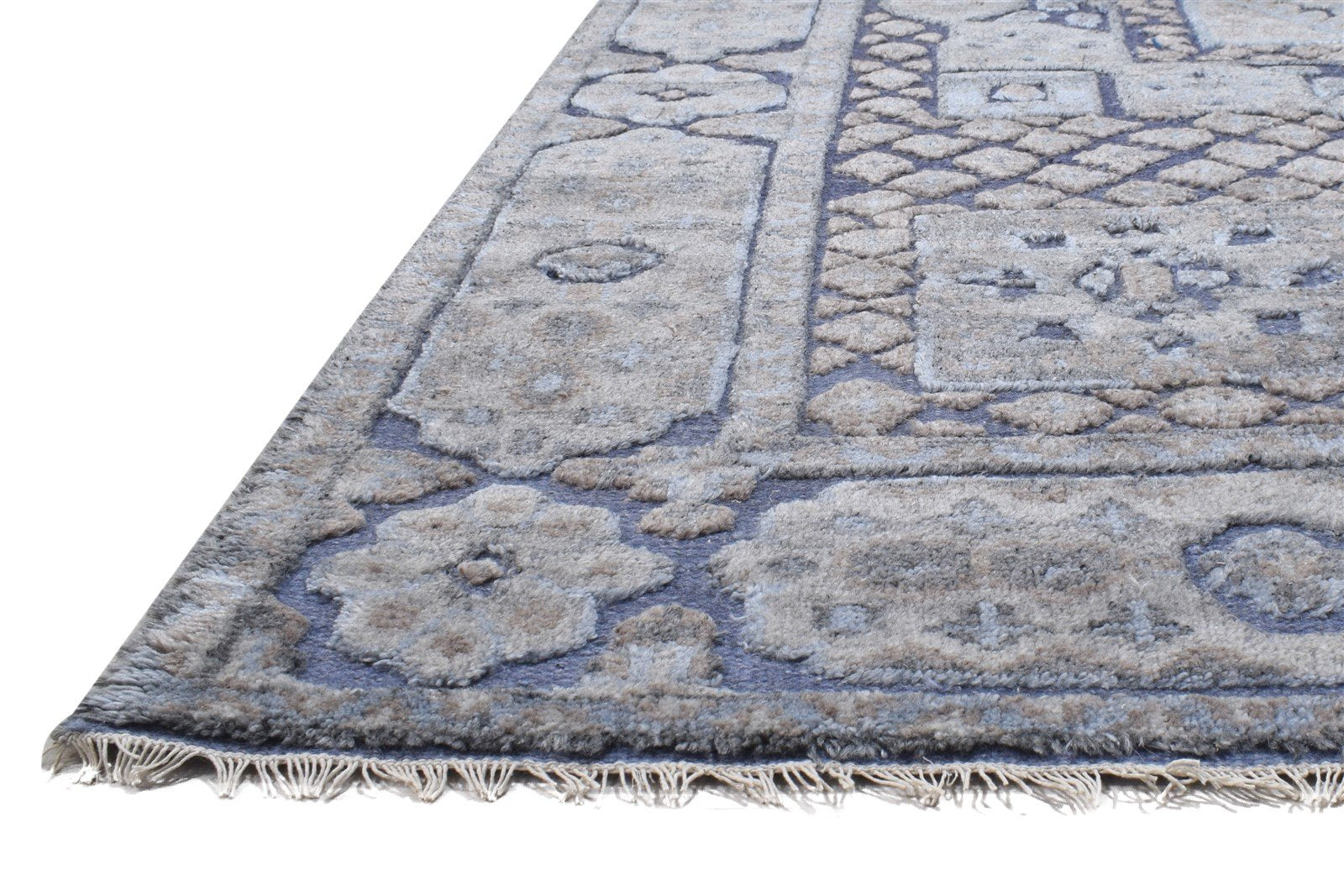 Purple Wool / Silk Rug 6X9 Persian Hand Knotted Khotan Oriental Room Size   7864104255637