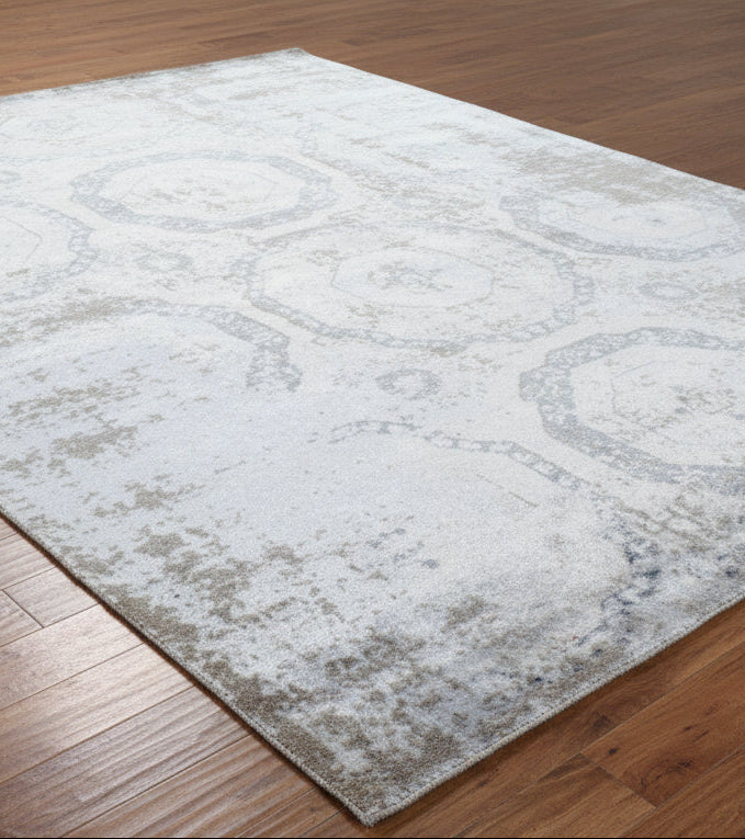 Raksha Handmade Abstract Loom Knotted Hand Woven Silk Like Wool Viscose Blue Rug   9016158027925