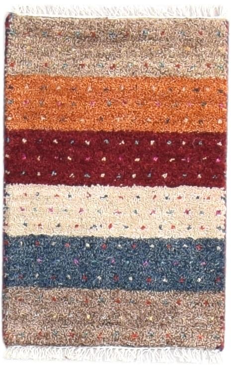 Multi Color Wool Rug 1X2 Southwestern Hand Knotted American Tribal Sma