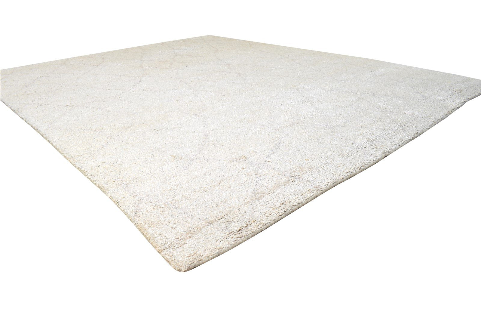 Rayon From Bamboo Beige Rug 8X10 Modern Hand Knotted Moroccan Abstract Large   7864789237909