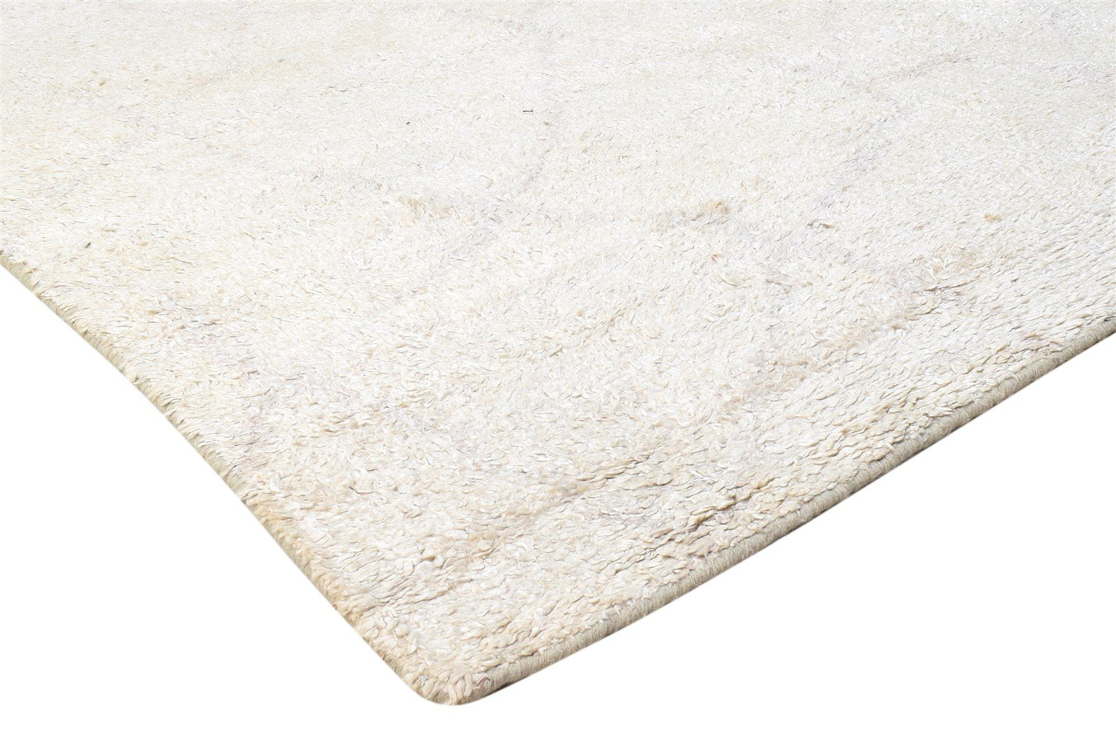 Rayon From Bamboo Beige Rug 8X10 Modern Hand Knotted Moroccan Abstract Large   7864789237909