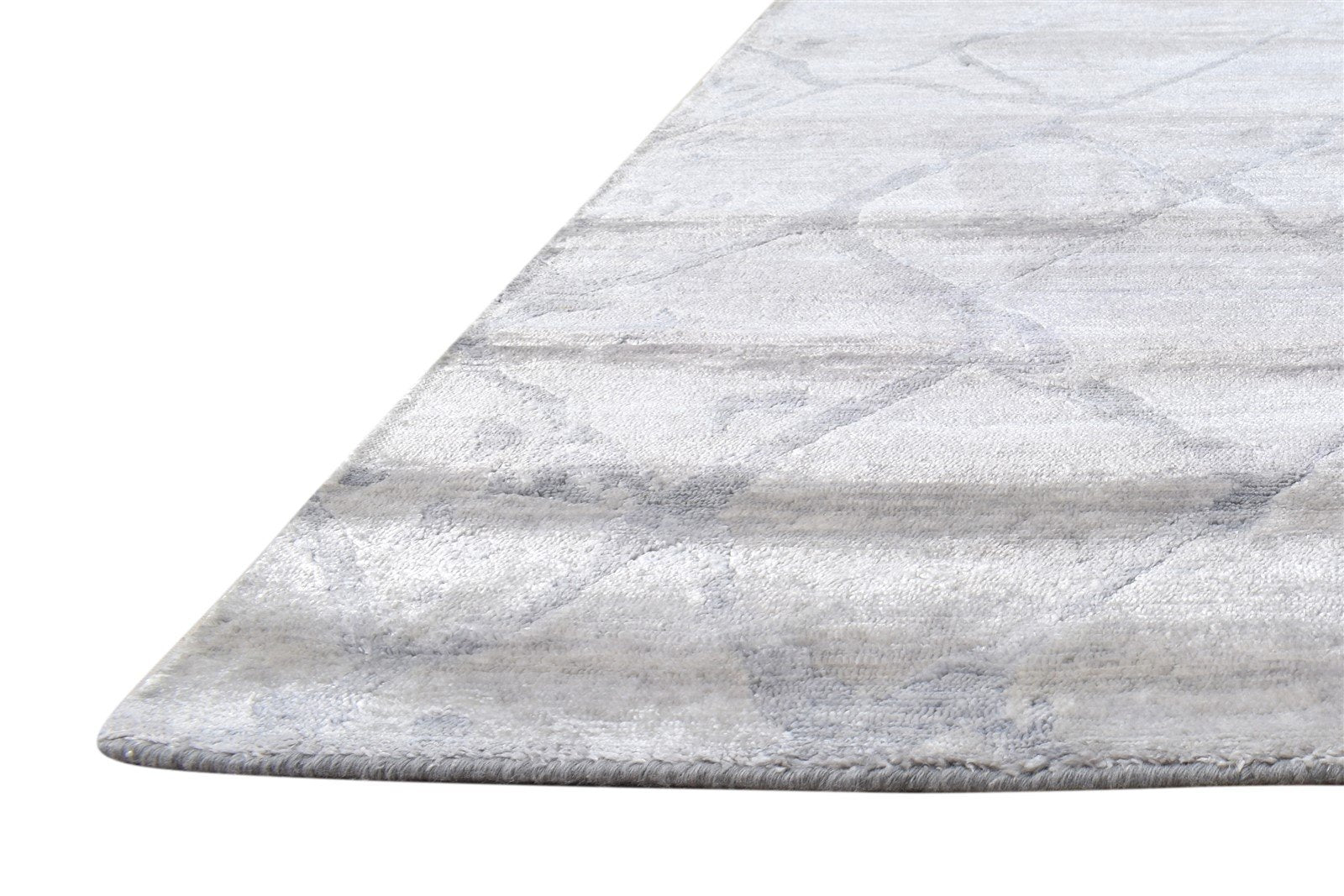 Rayon From Bamboo Grey Rug 6X9 Modern Hand Knotted American Abstract Room Size   7864999837845