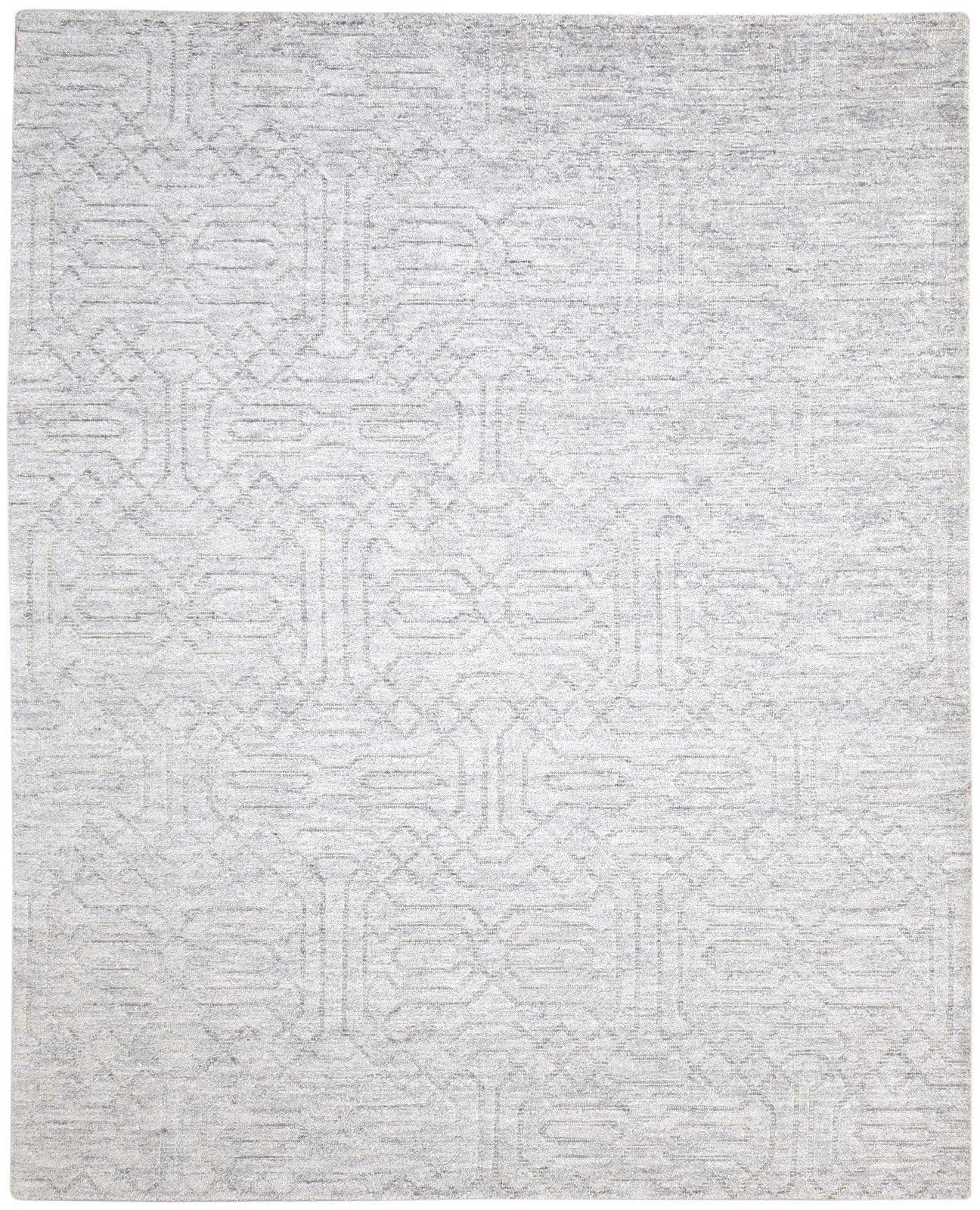 Rayon From Bamboo Grey Rug 8X10 Modern Hand Woven Scandinavian Geometric Large   7864781144213