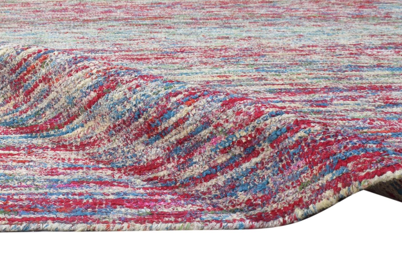 Bathsheba Rayon From Bamboo Multi Color Rug 8X11 Modern Hand Woven Bohemian Striped   7864804933781