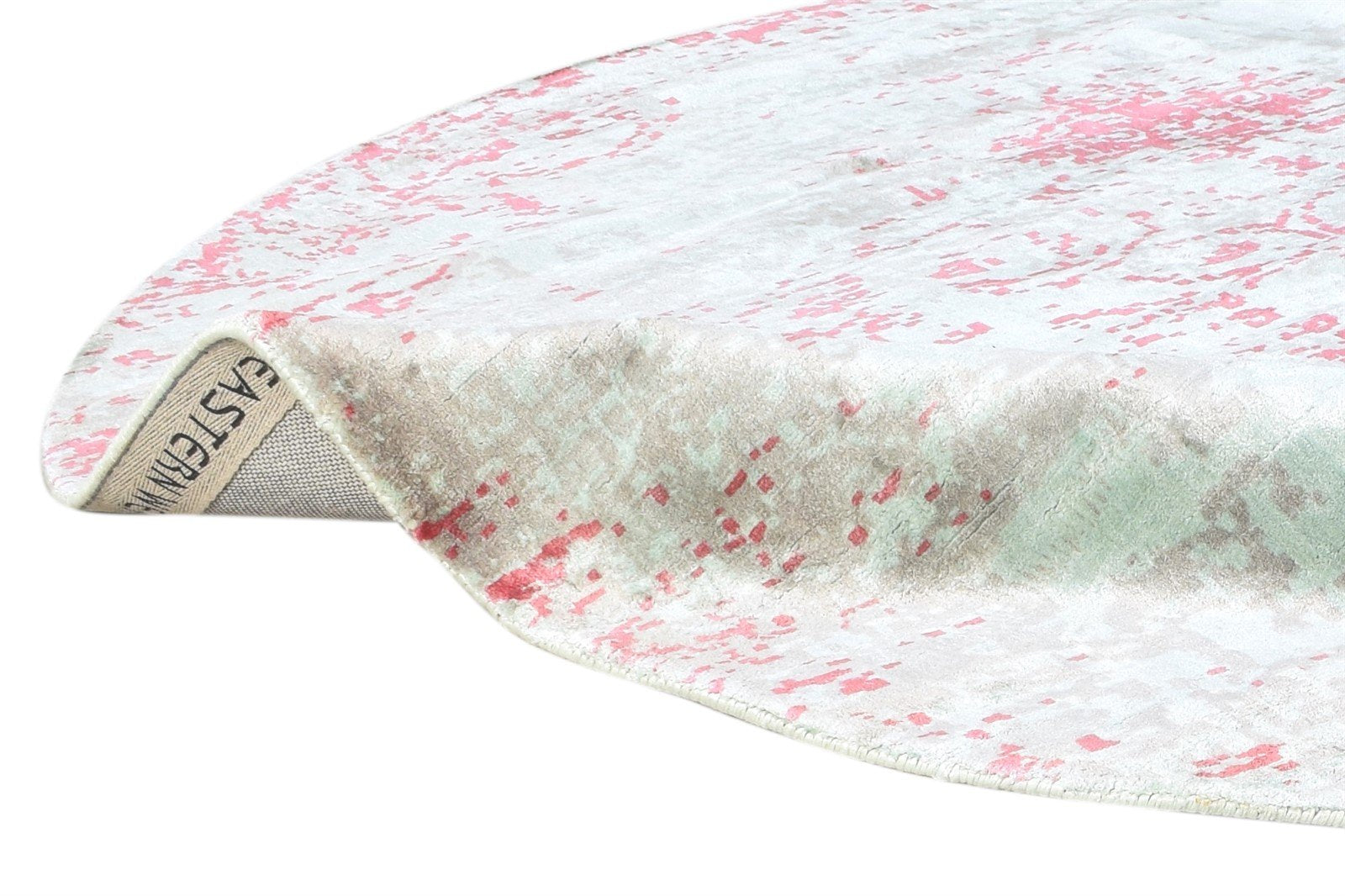 Red Silk Rug 6' X 6' Modern Handloom American Abstract Room Size Carpet   7865145000085
