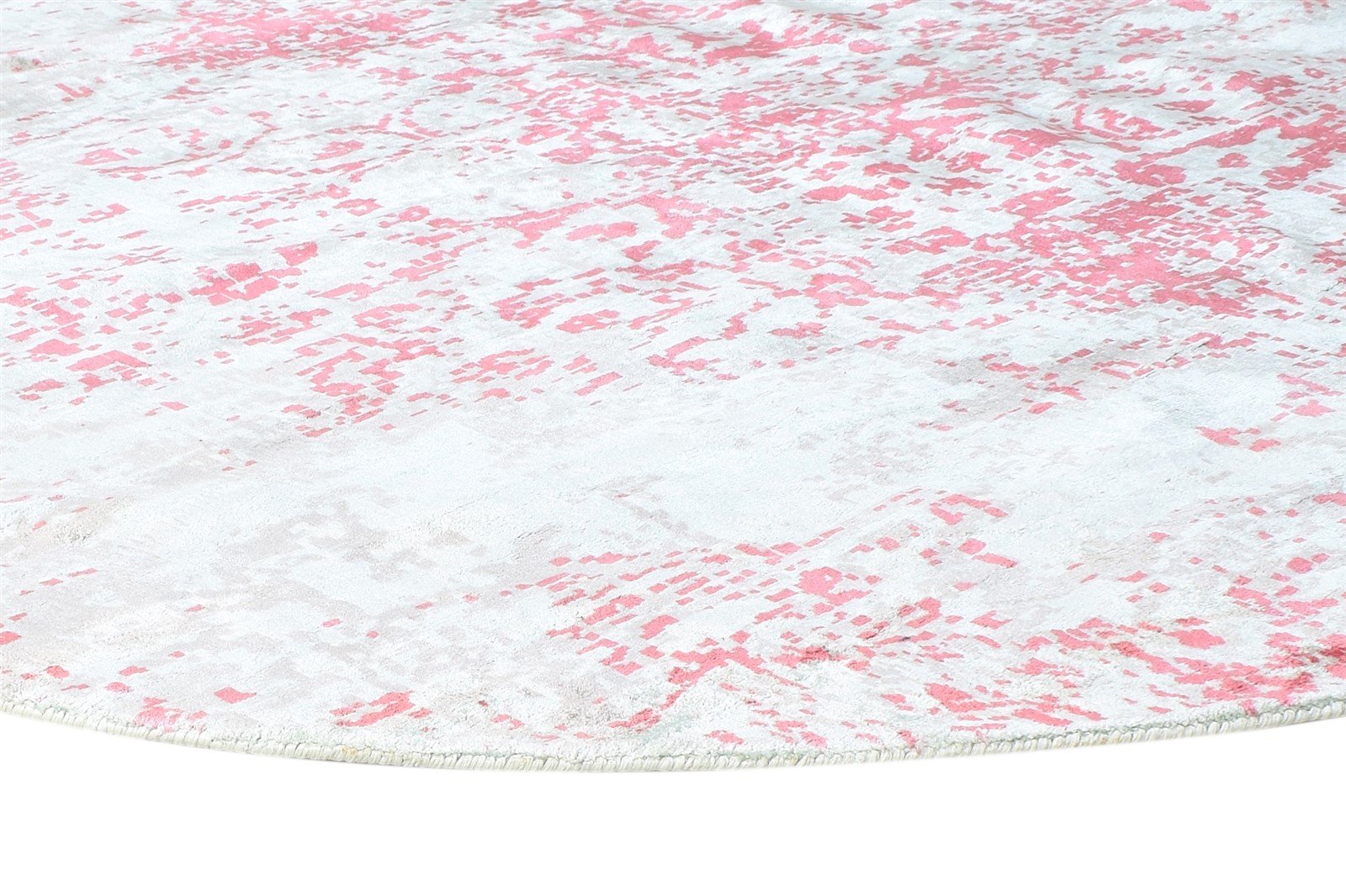 Red Silk Rug 6' X 6' Modern Handloom American Abstract Room Size Carpet   7865145000085
