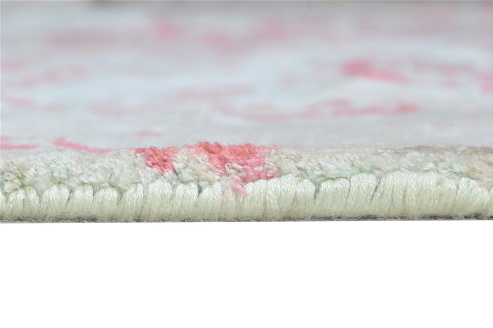 Red Silk Rug 6' X 6' Modern Handloom American Abstract Room Size Carpet   7865145000085