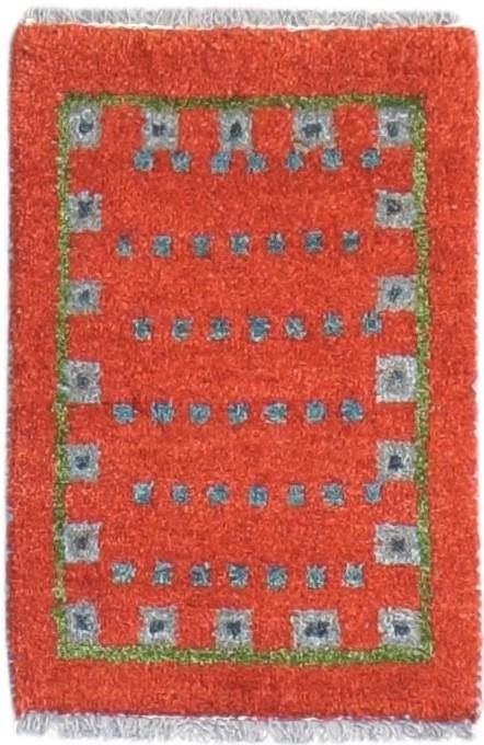 Red Wool Rug 1' X 2' Persian Hand Knotted Southwestern Tribal Small Carpet   7865183469717