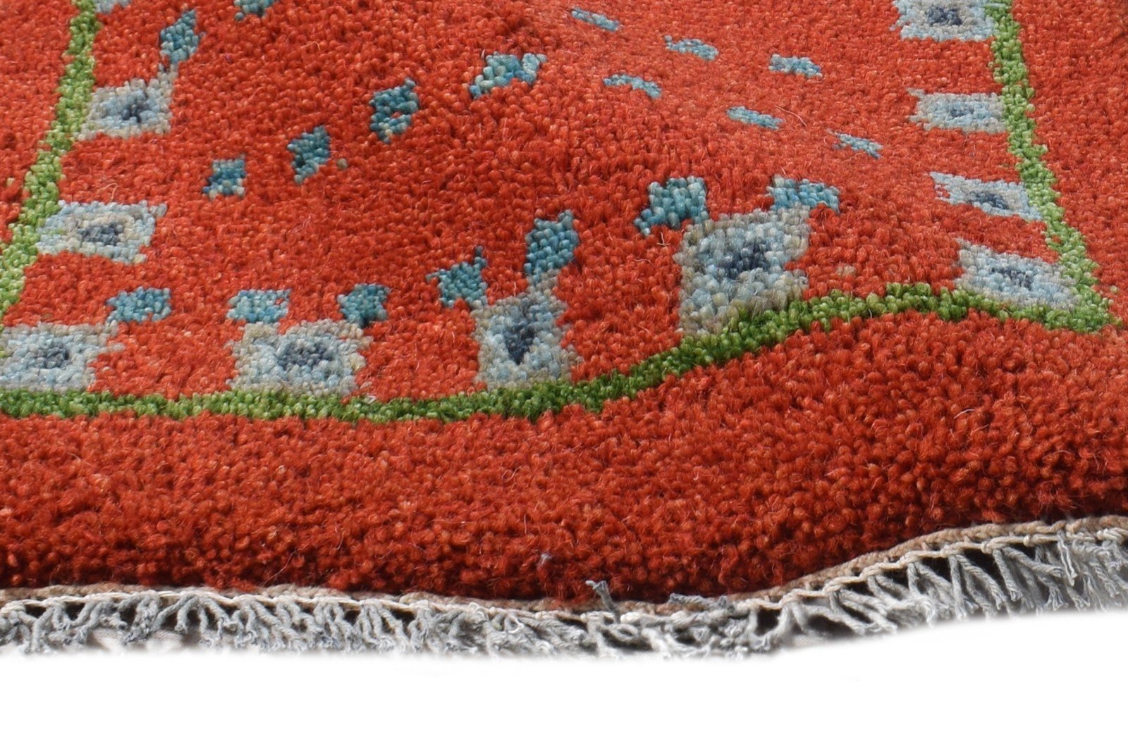 Red Wool Rug 1' X 2' Persian Hand Knotted Southwestern Tribal Small Carpet   7865183469717