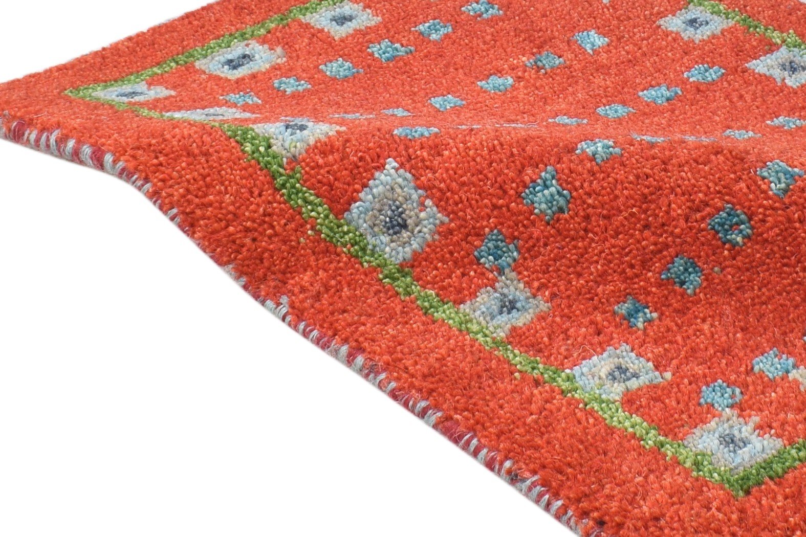 Red Wool Rug 1' X 2' Persian Hand Knotted Southwestern Tribal Small Carpet   7865183469717