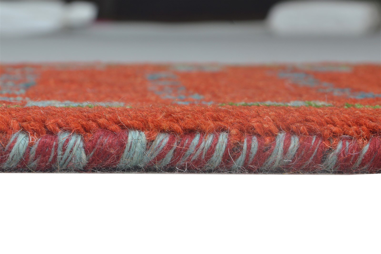 Red Wool Rug 1' X 2' Persian Hand Knotted Southwestern Tribal Small Carpet   7865183469717